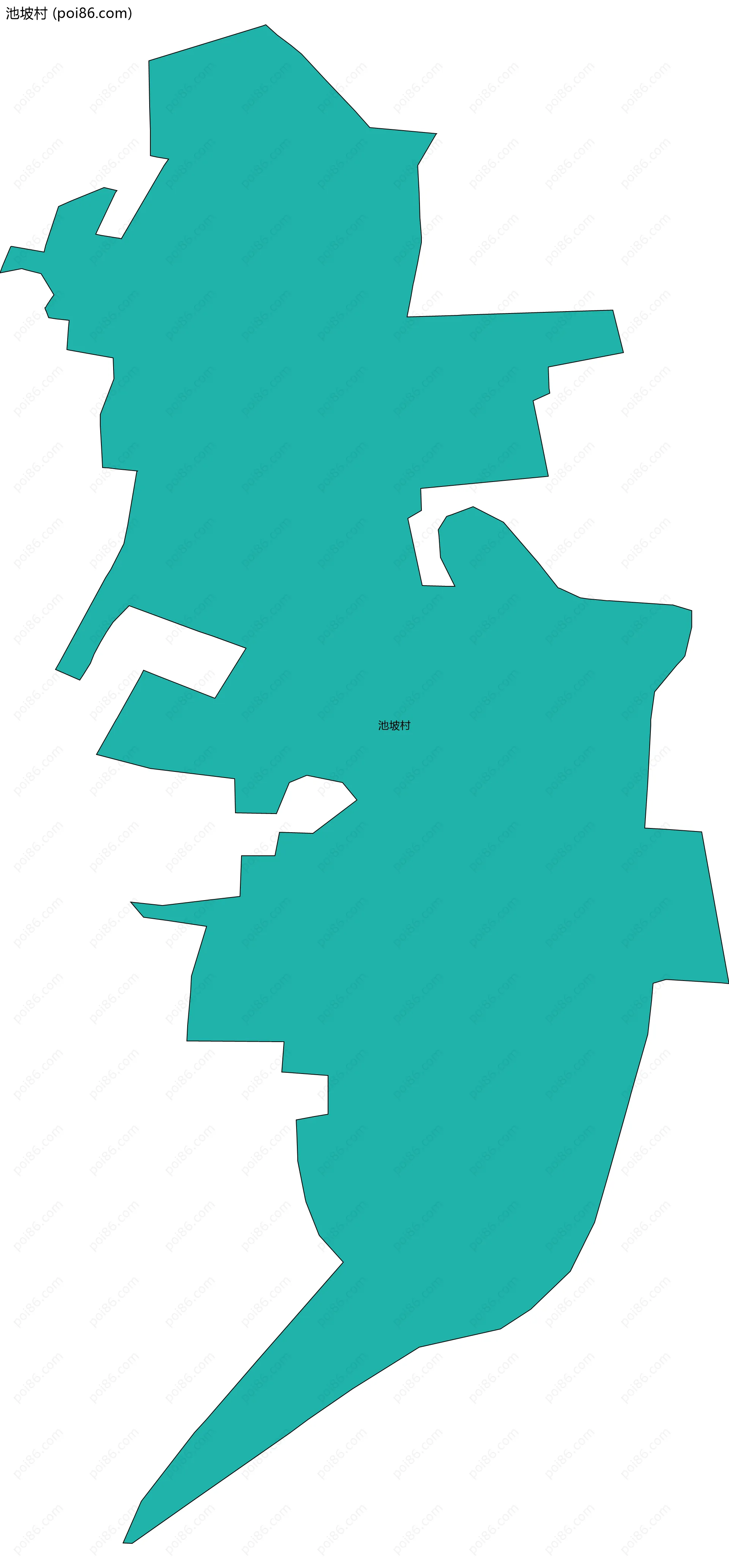 池坡村边界地图