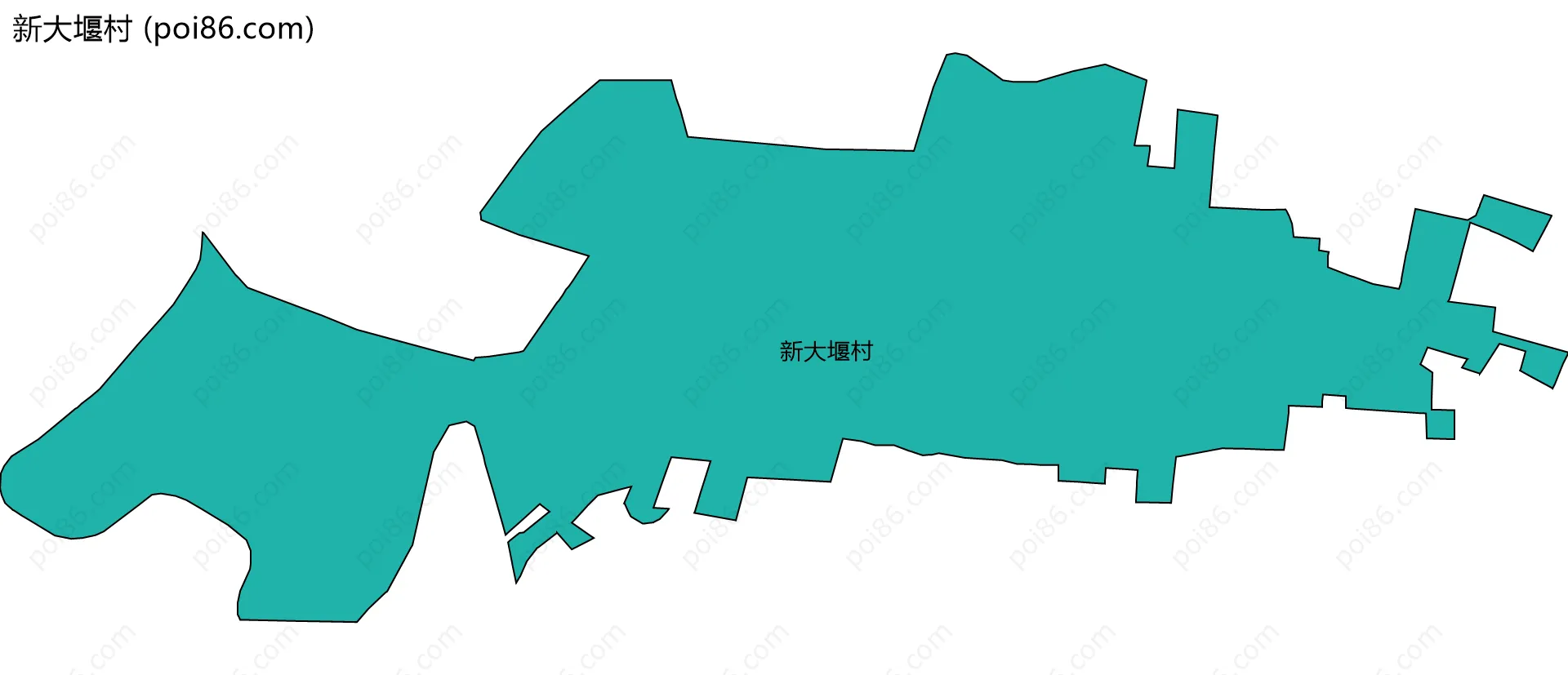 新大堰村边界地图