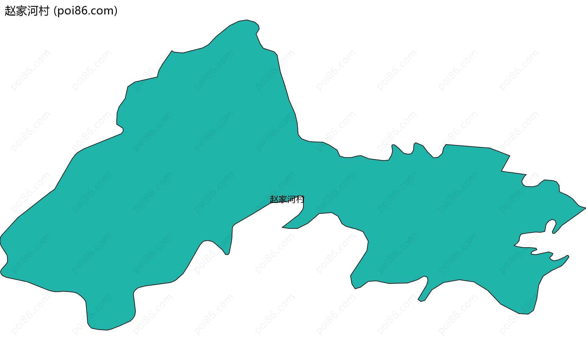 赵家河村边界地图