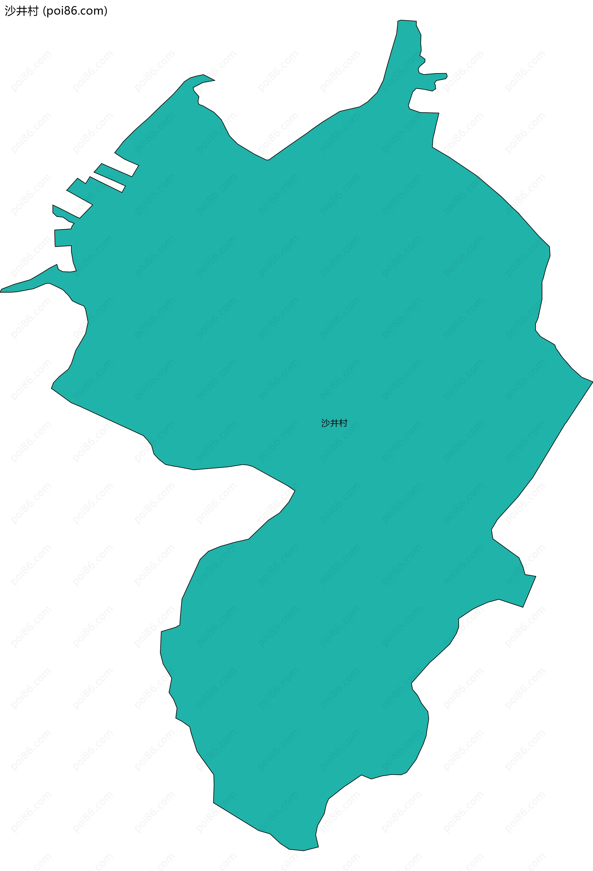 沙井村边界地图