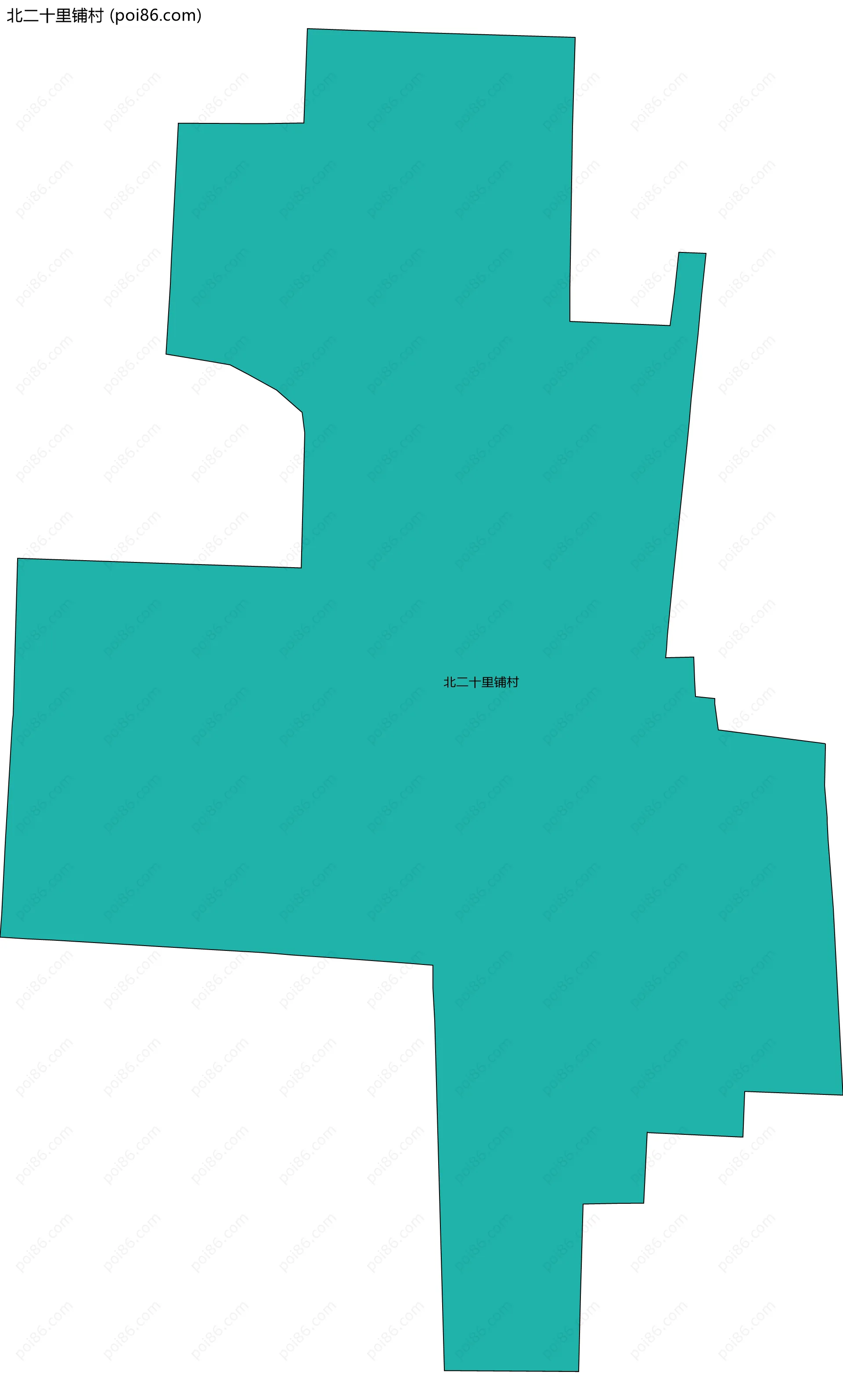北二十里铺村边界地图