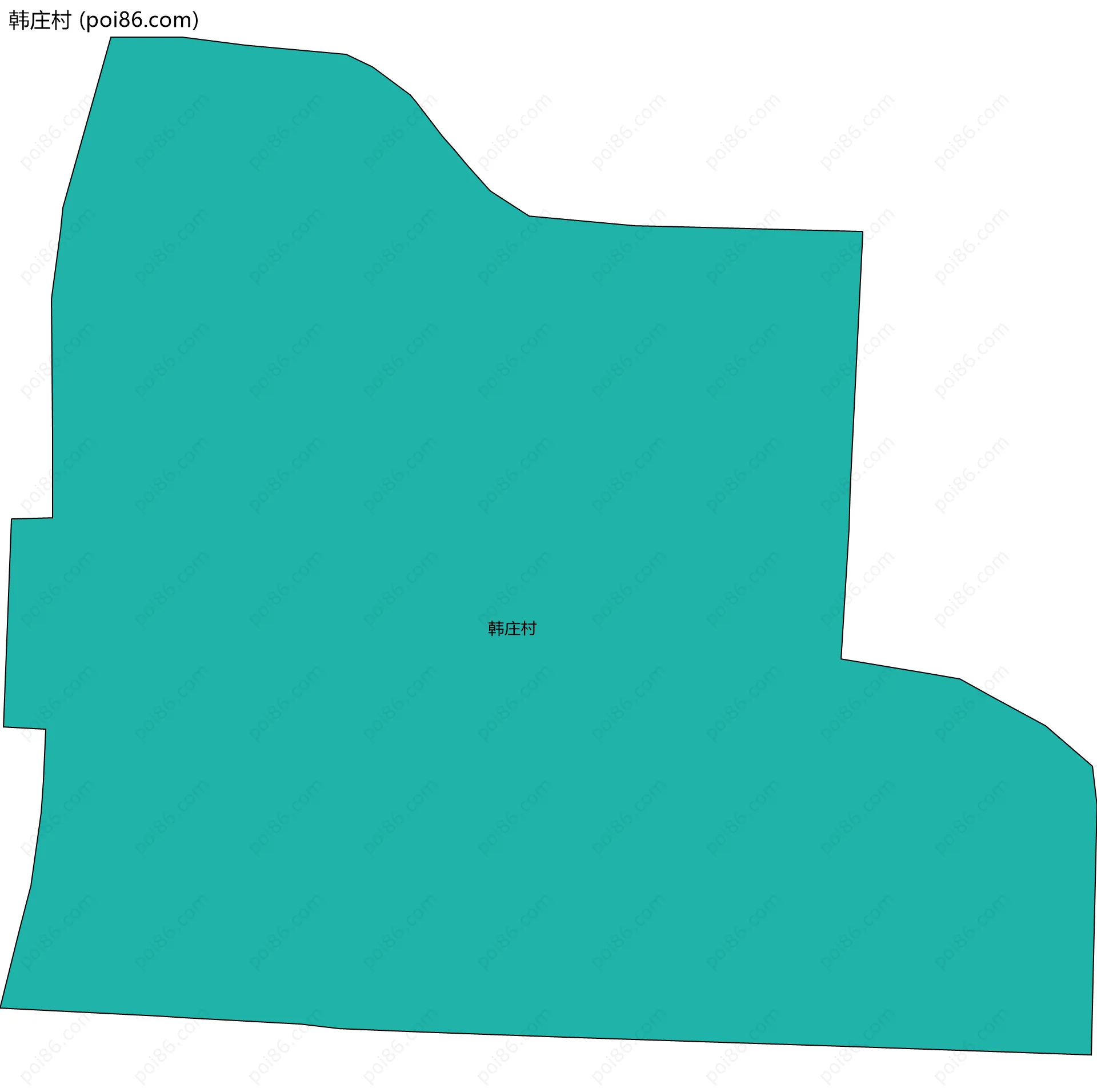 韩庄村边界地图