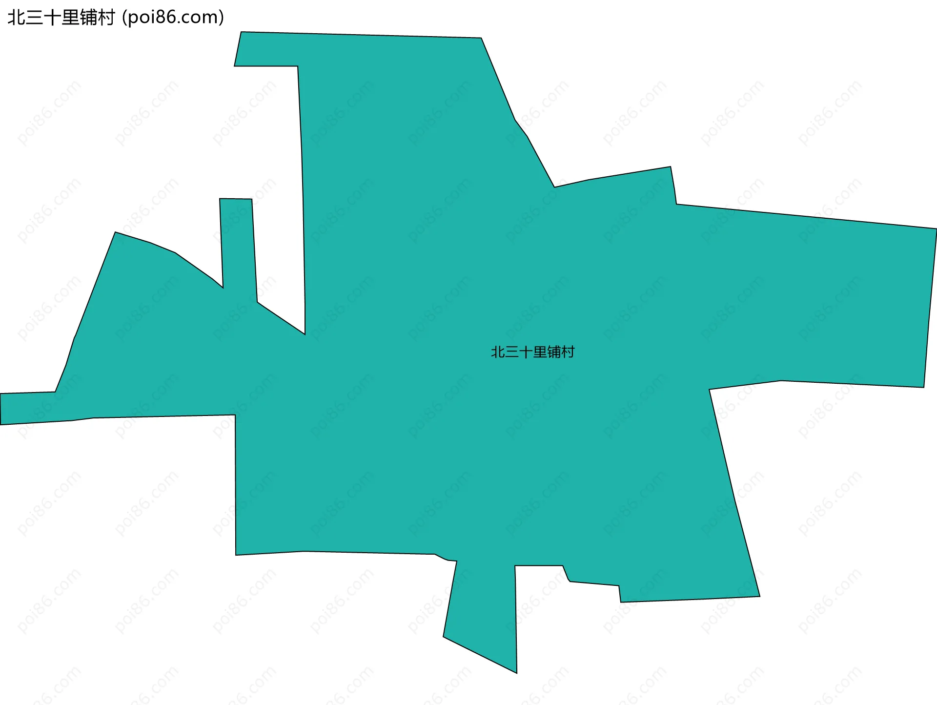 北三十里铺村边界地图