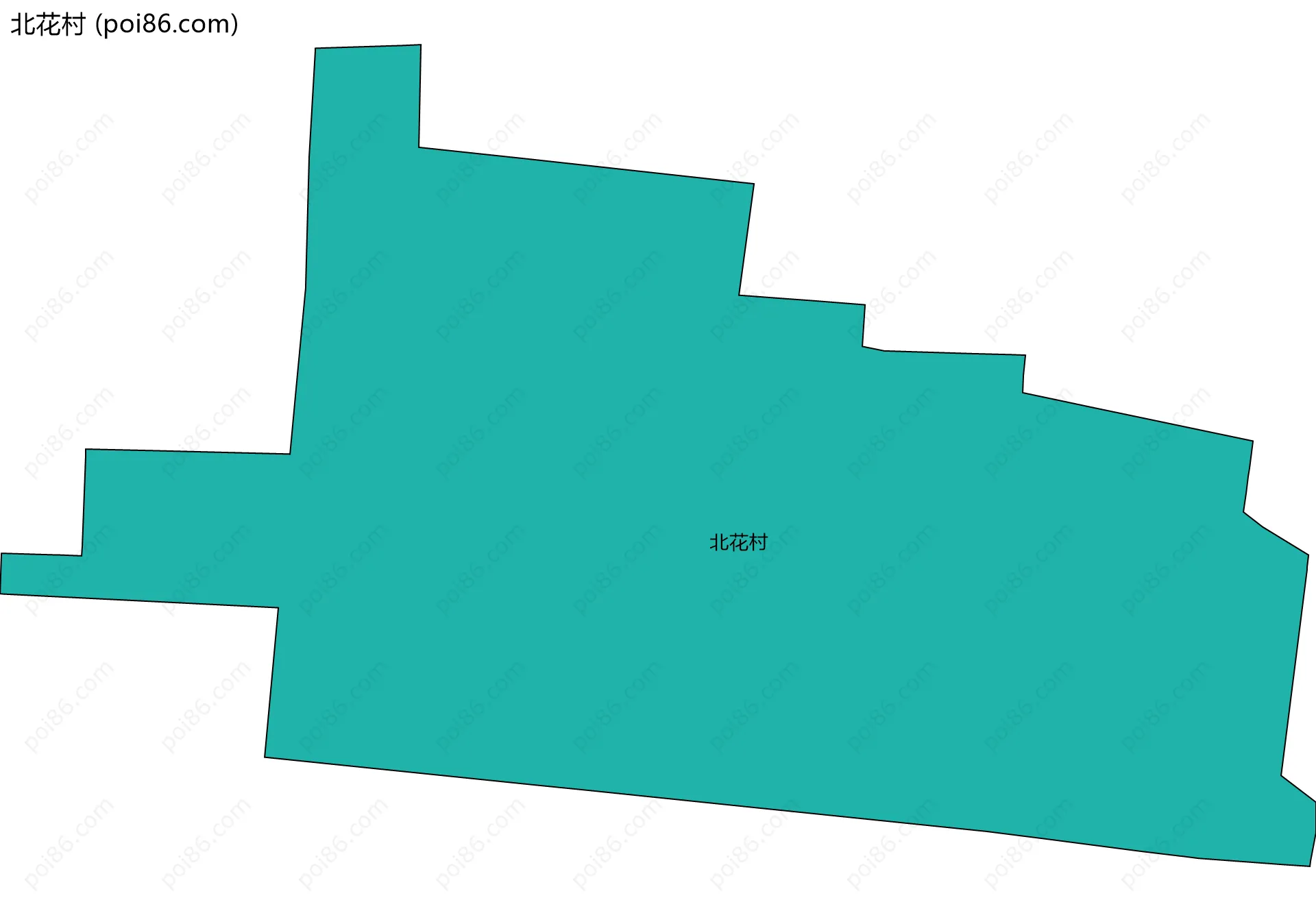 北花村边界地图