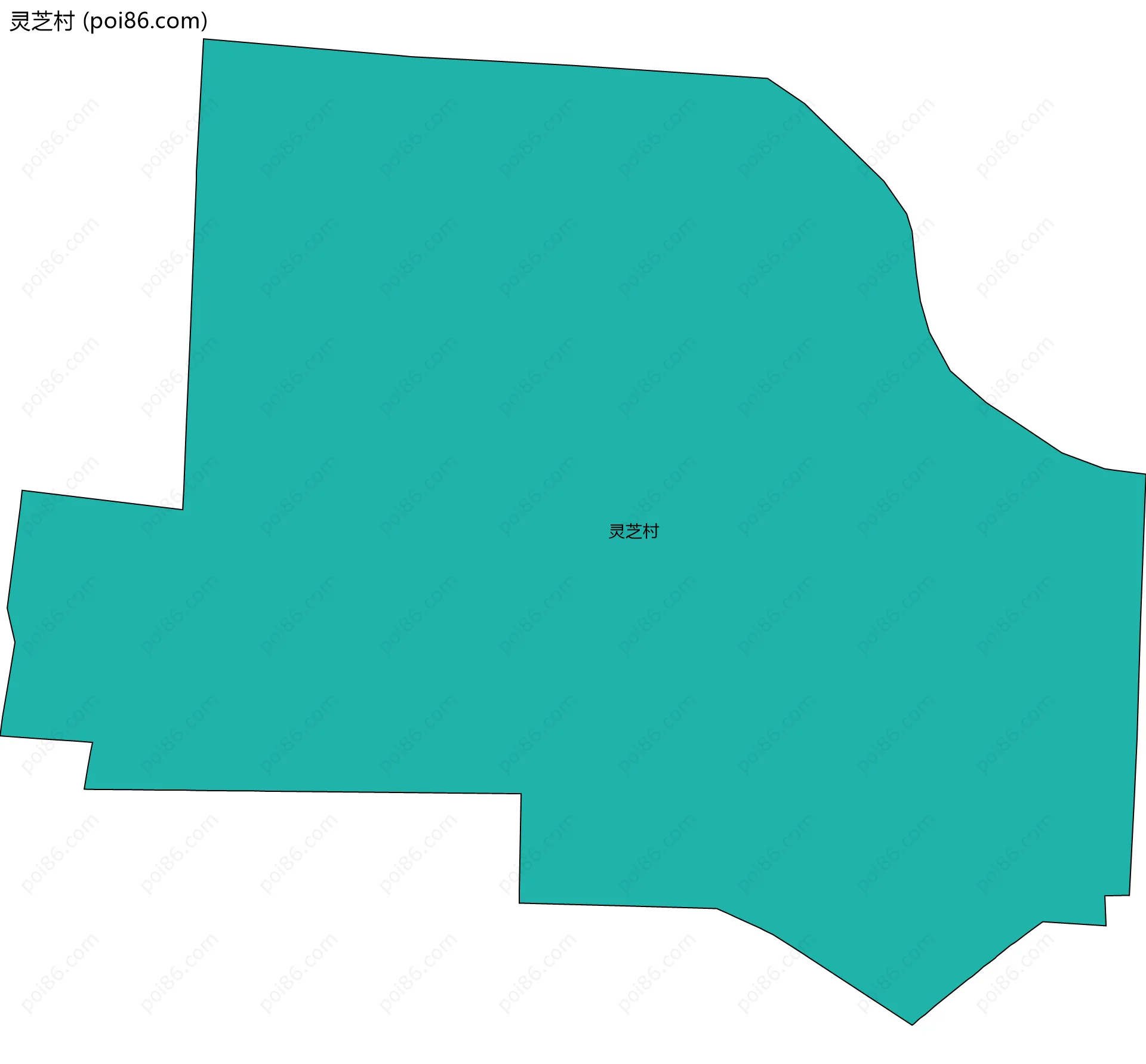 灵芝村边界地图