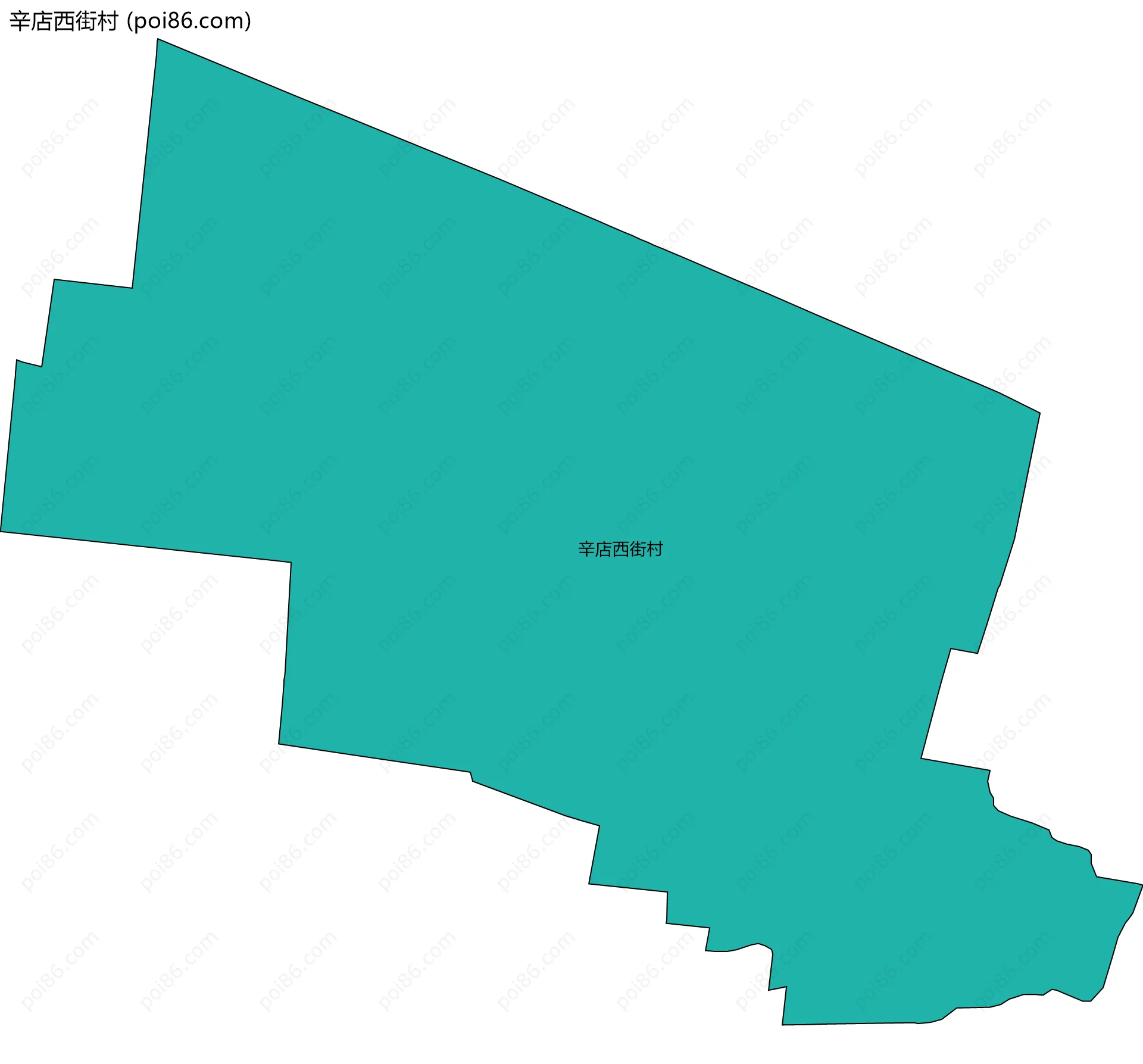 辛店西街村边界地图