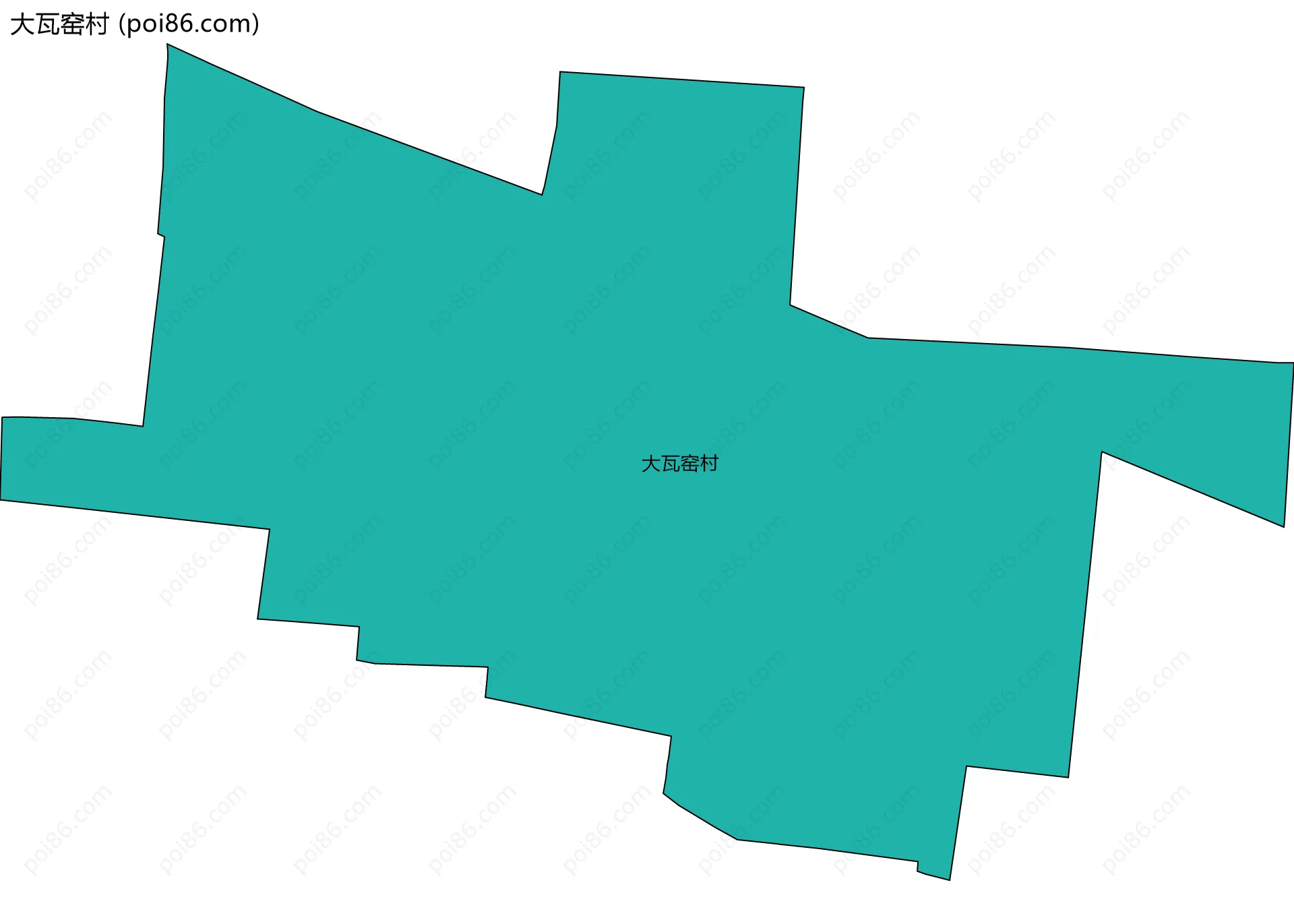 大瓦窑村边界地图