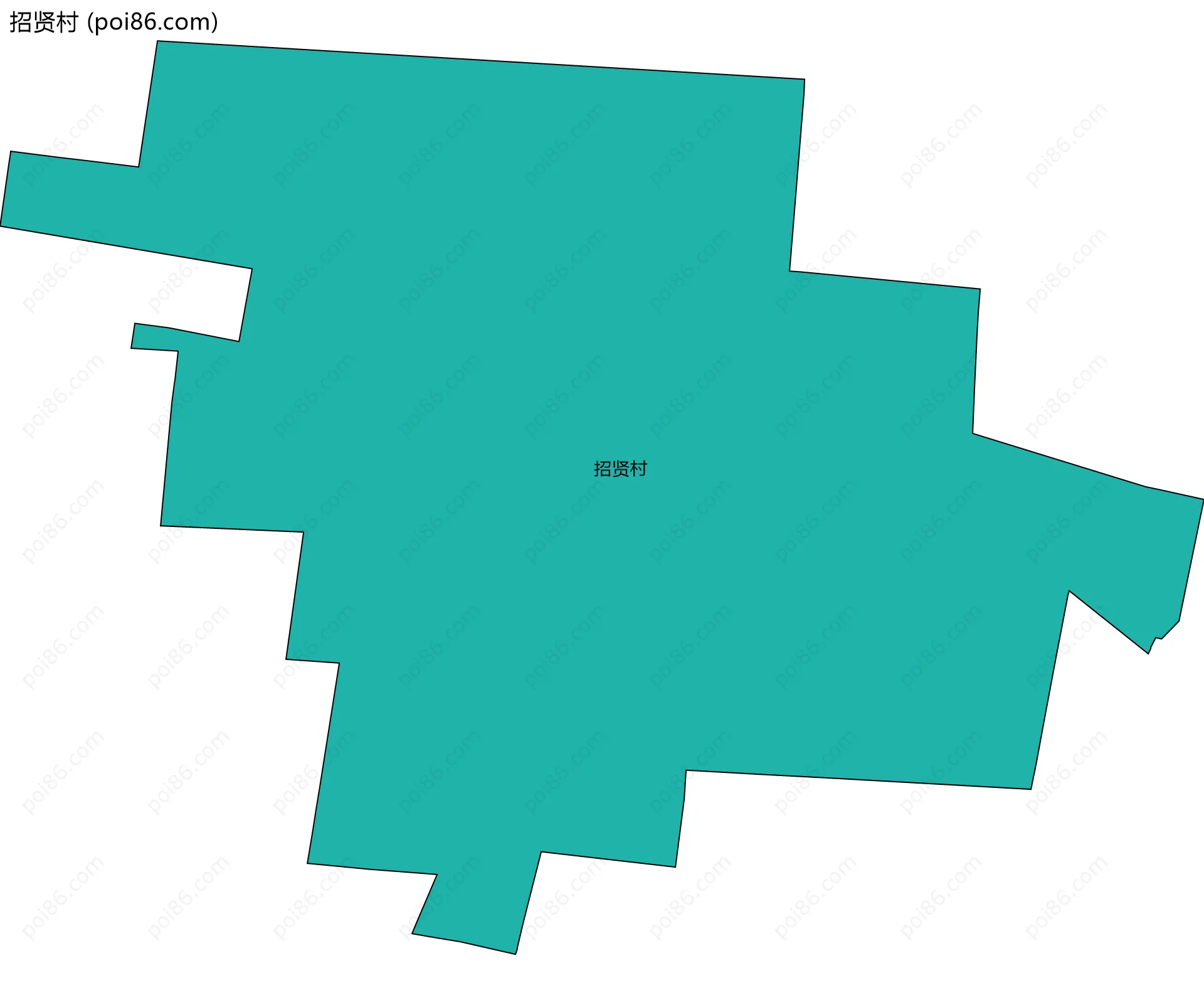 招贤村边界地图