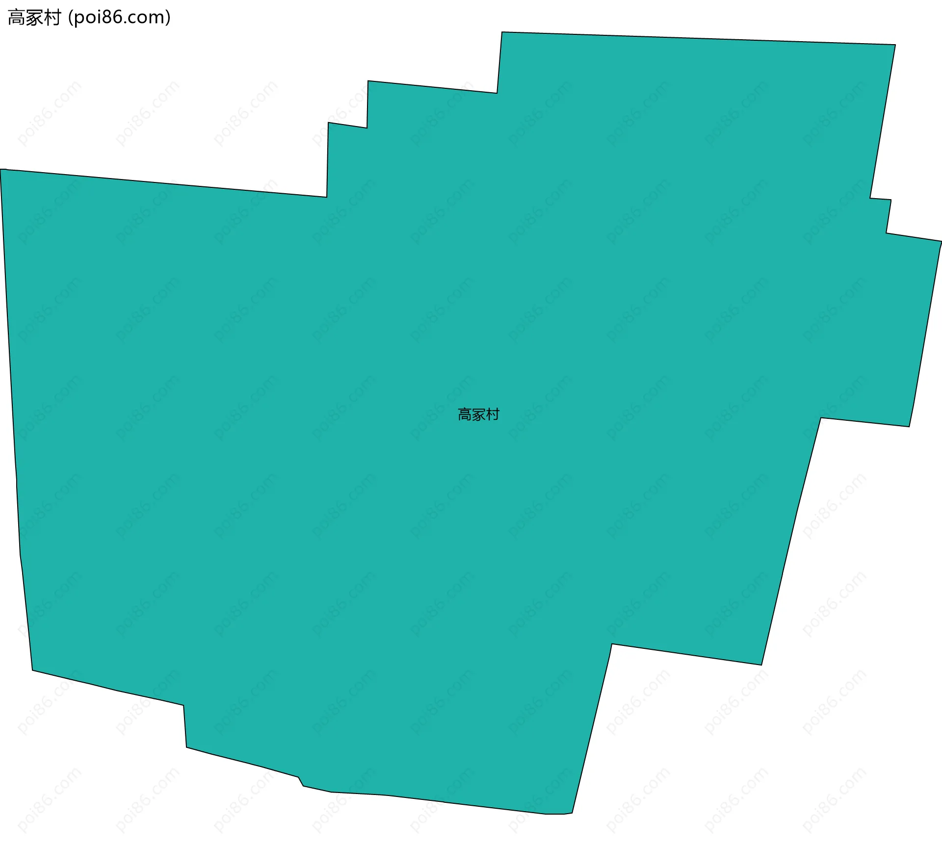 高冢村边界地图