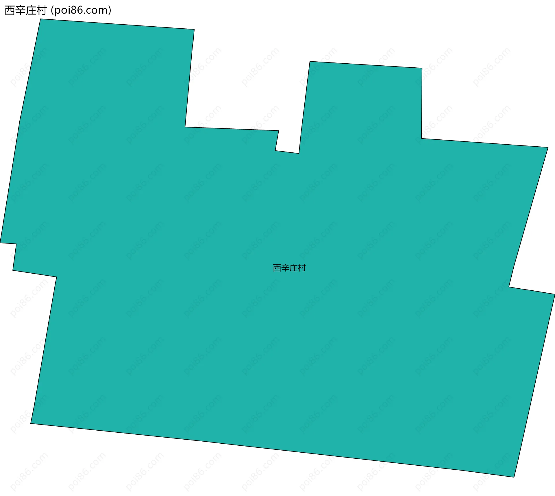 西辛庄村边界地图