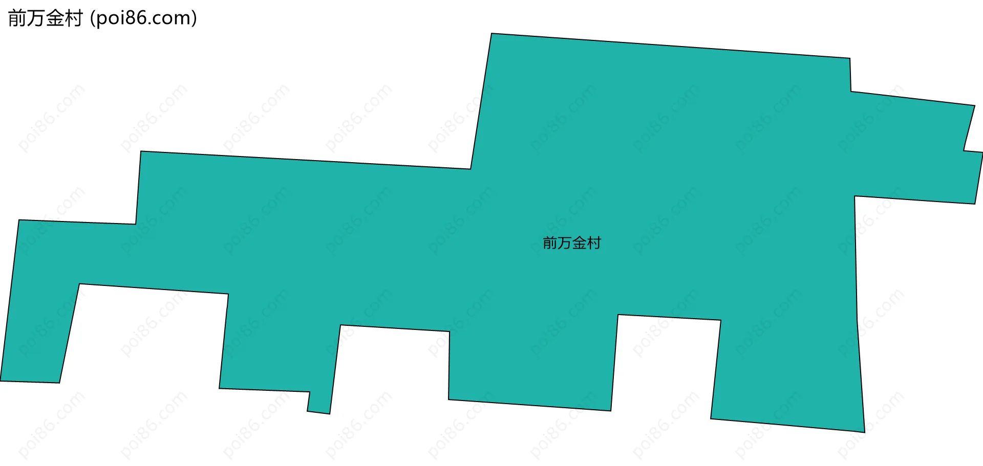 前万金村边界地图