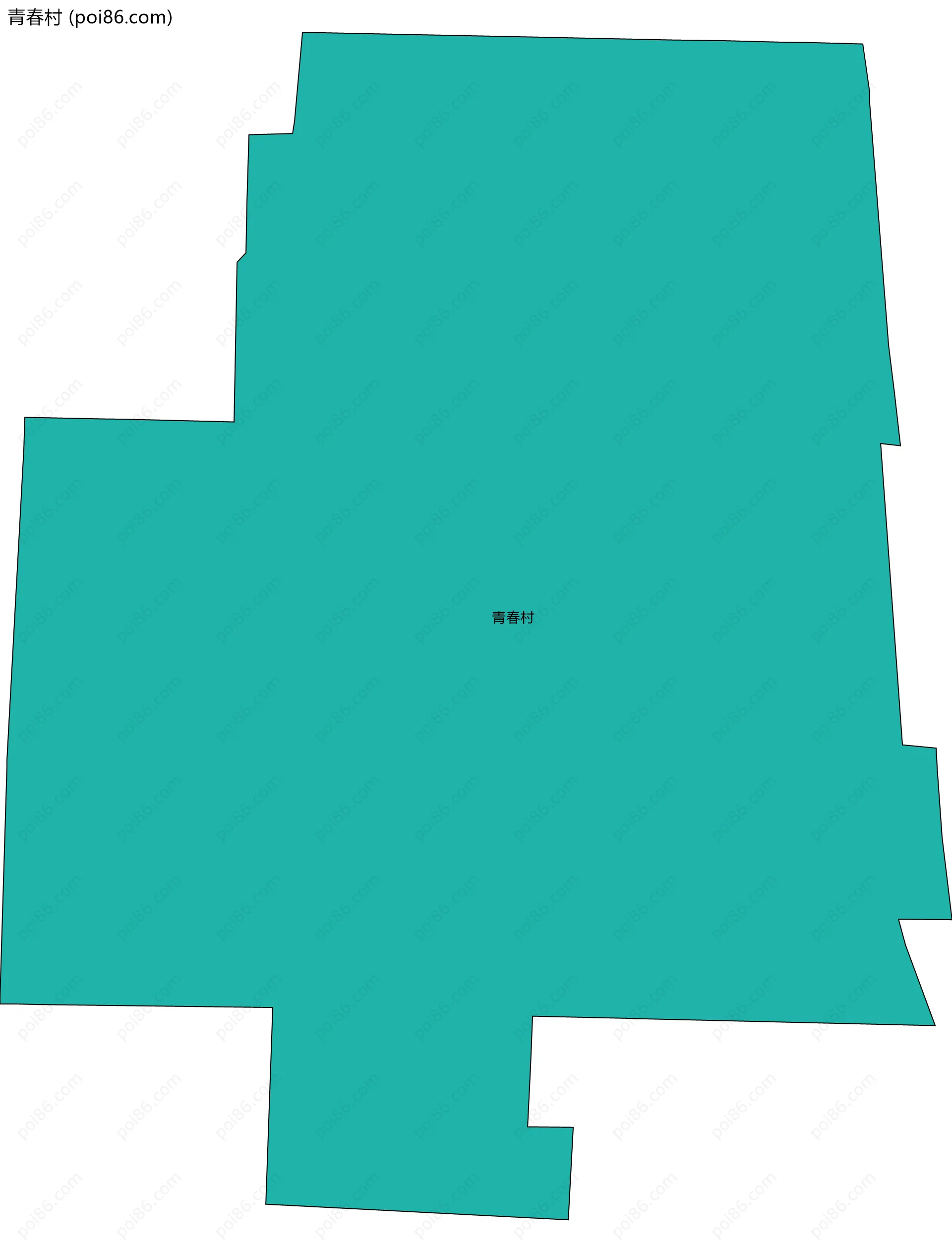 青春村边界地图