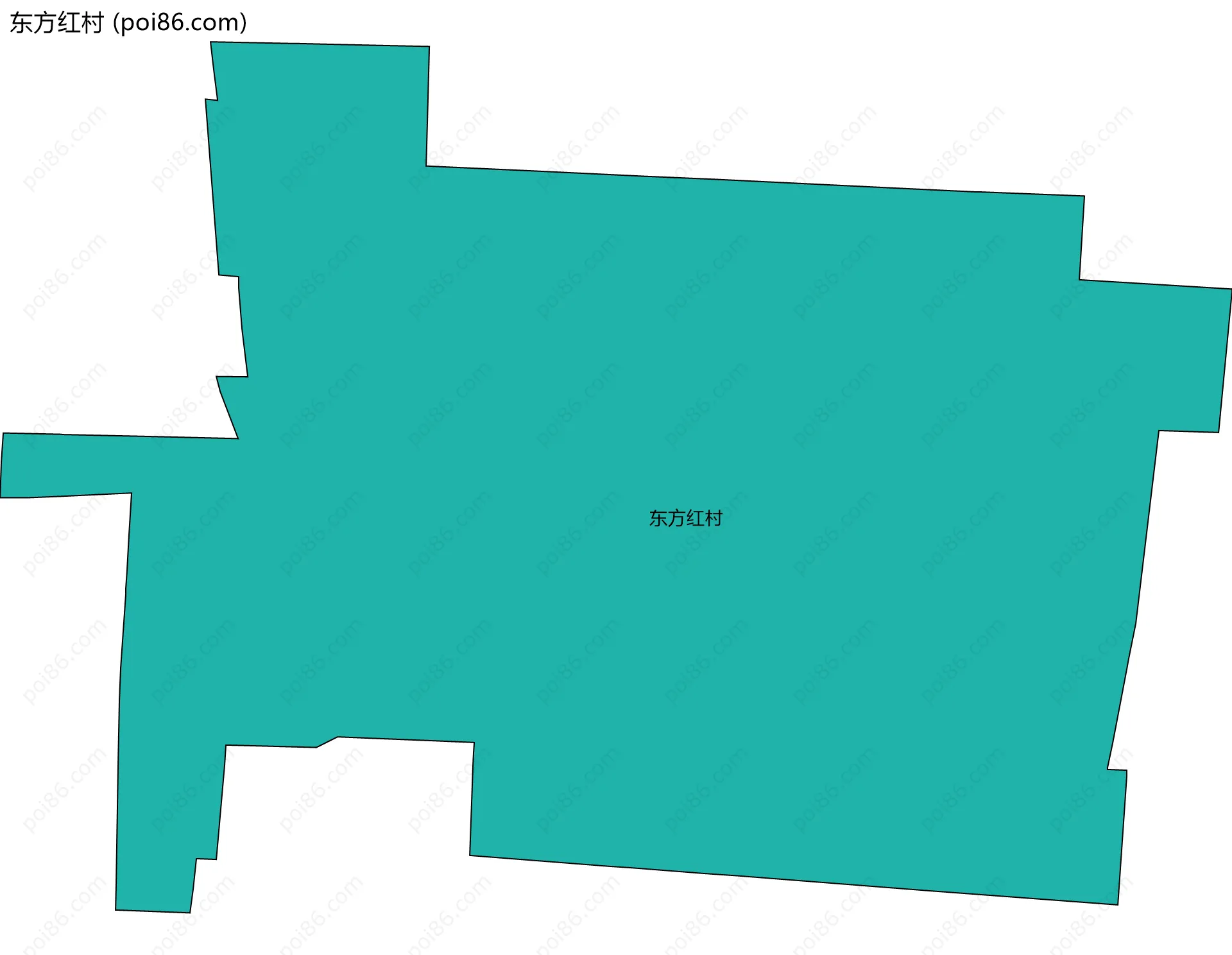 东方红村边界地图