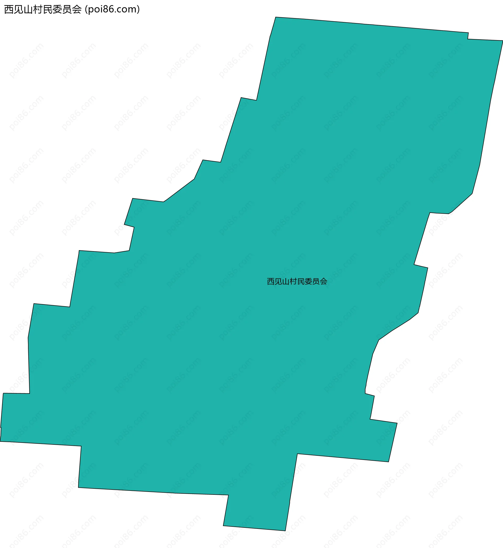 西见山村民委员会边界地图