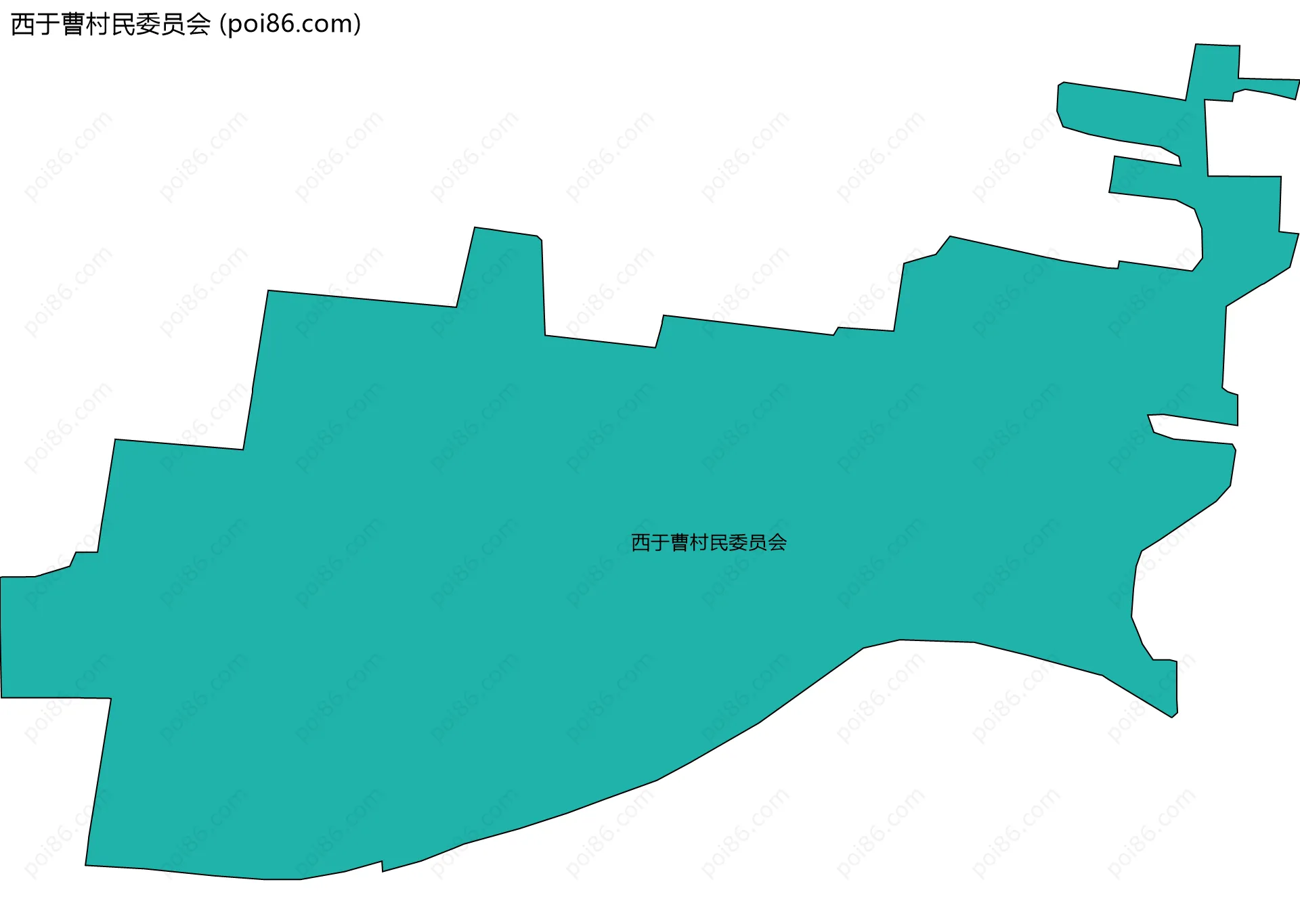 西于曹村民委员会边界地图