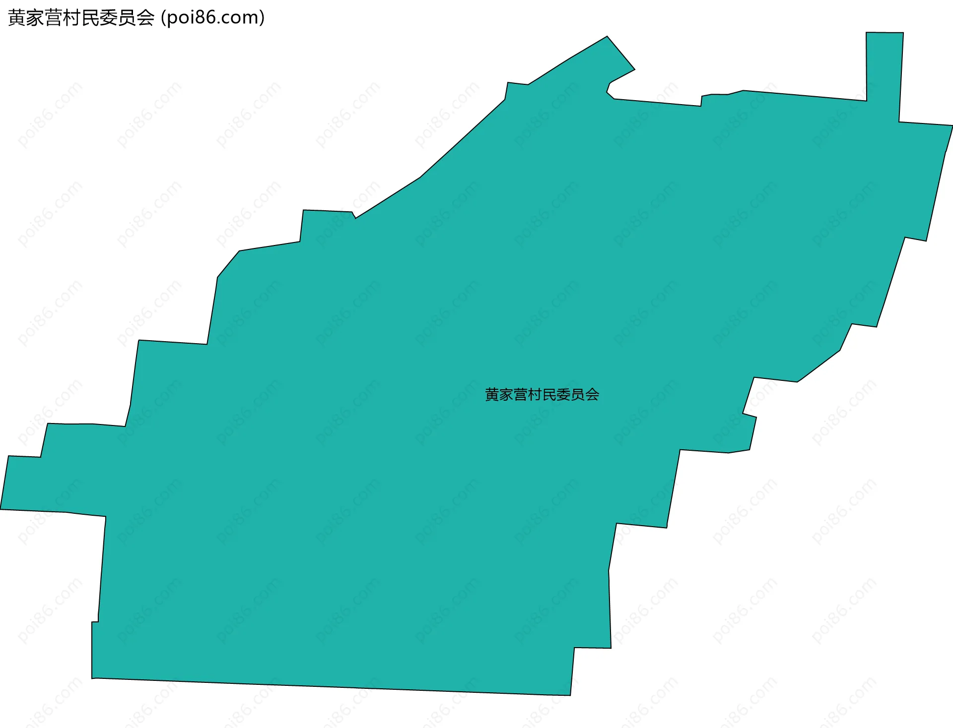 黄家营村民委员会边界地图