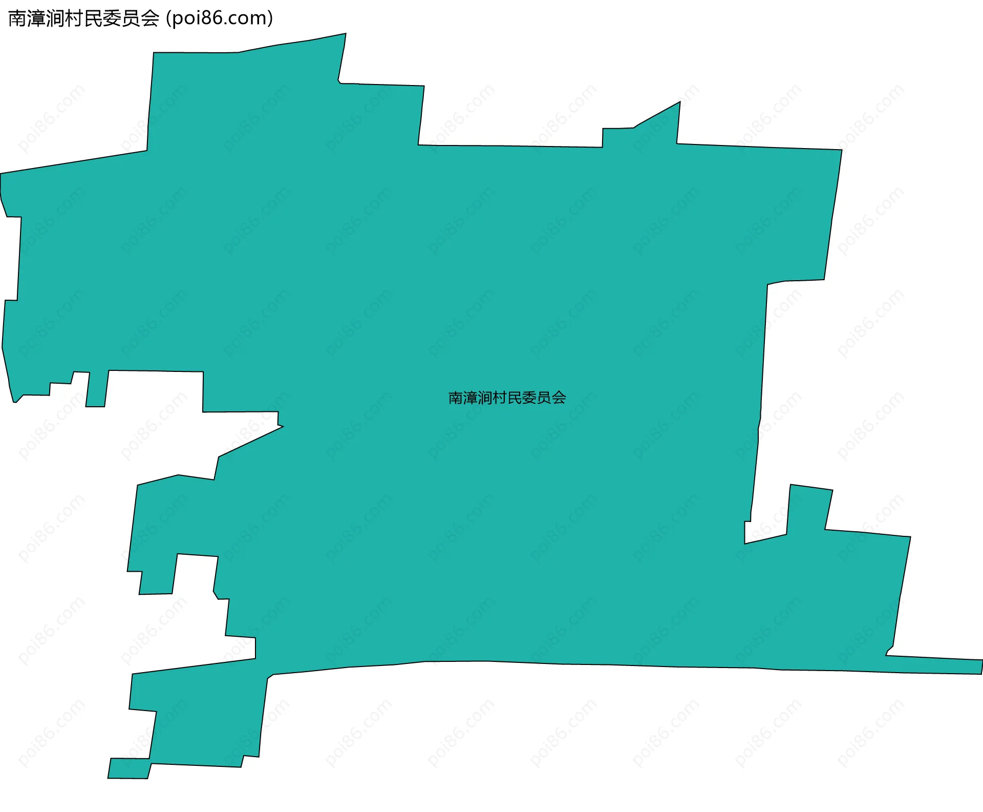 南漳涧村民委员会边界地图