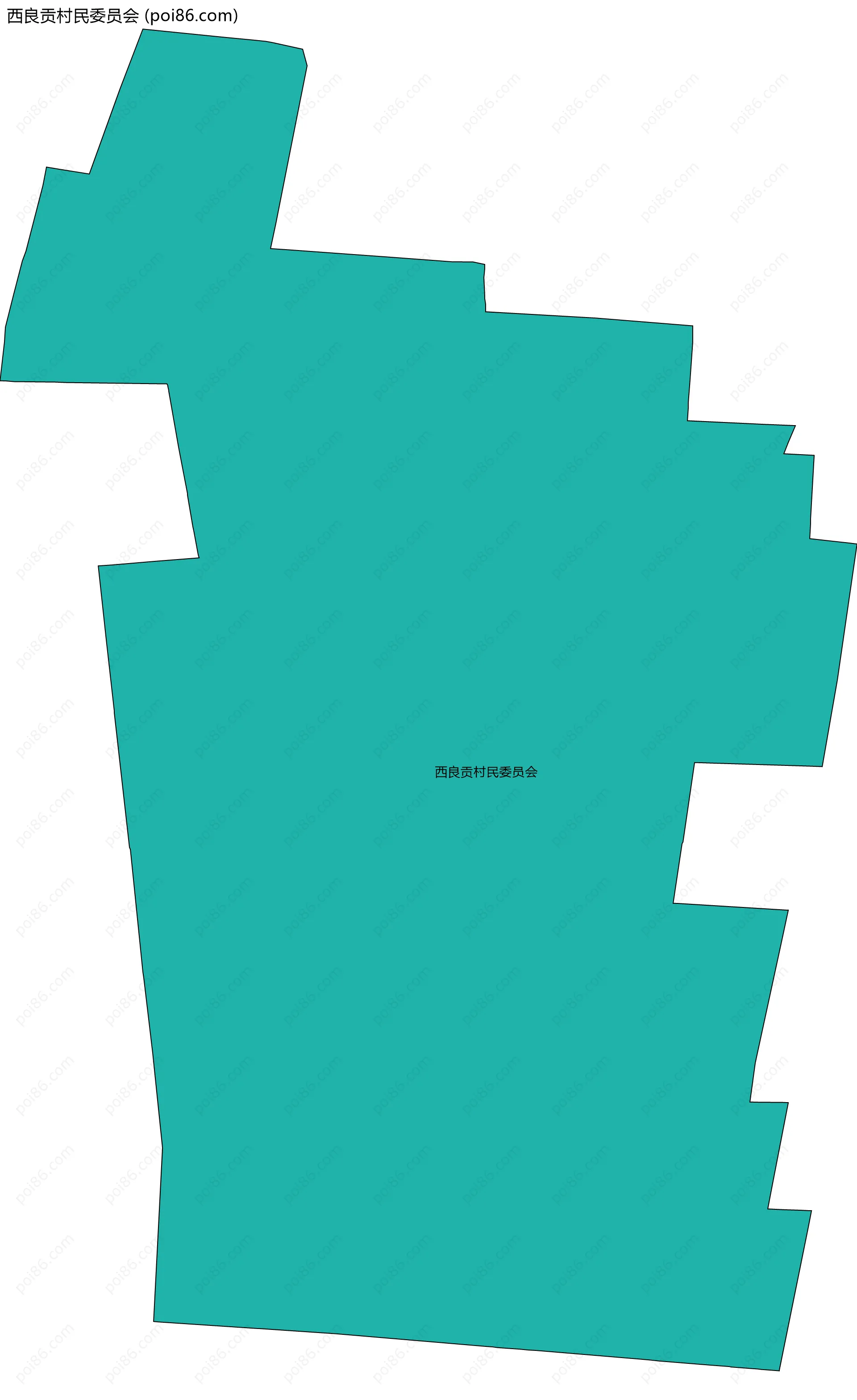 西良贡村民委员会边界地图