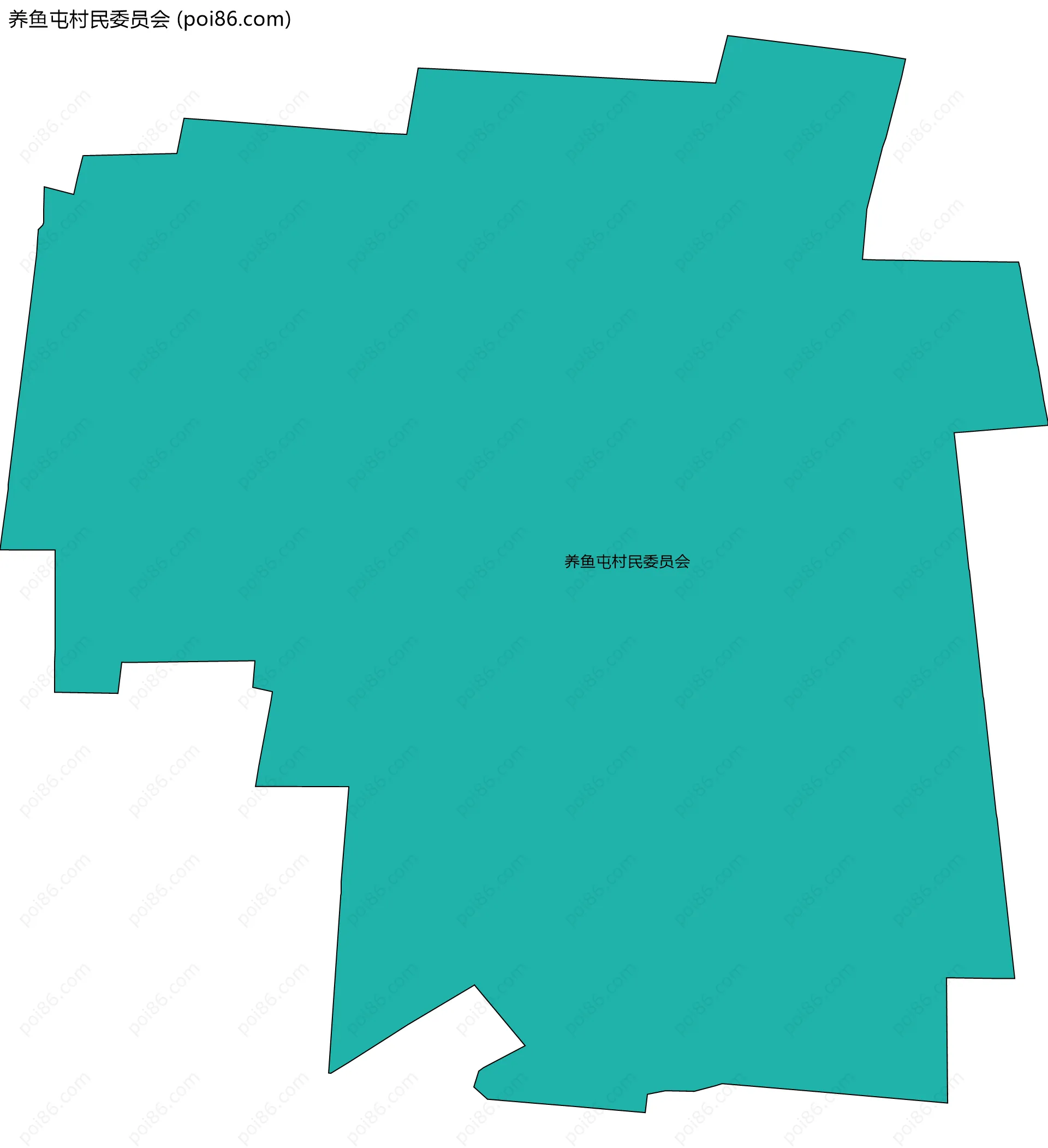 养鱼屯村民委员会边界地图