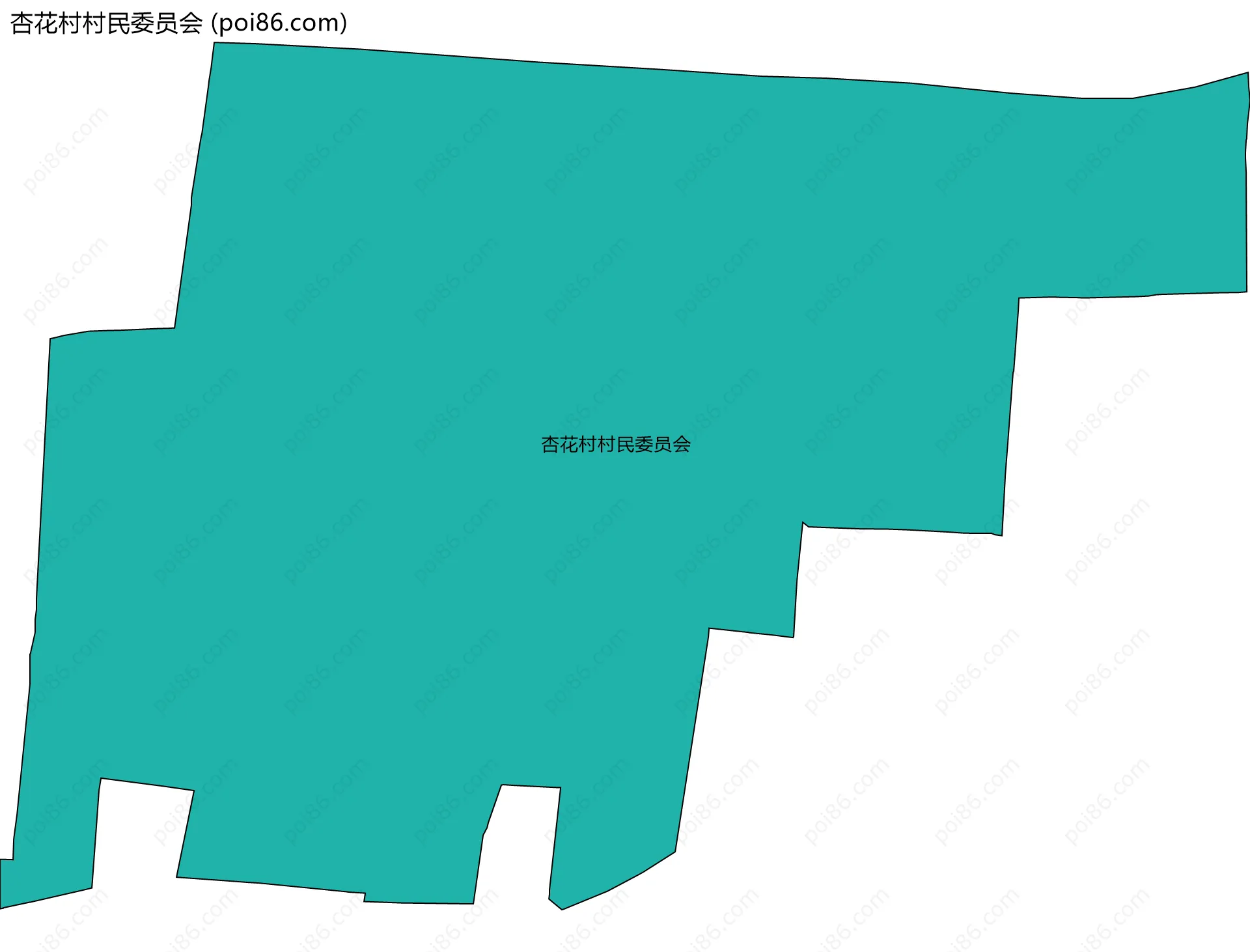 杏花村村民委员会边界地图