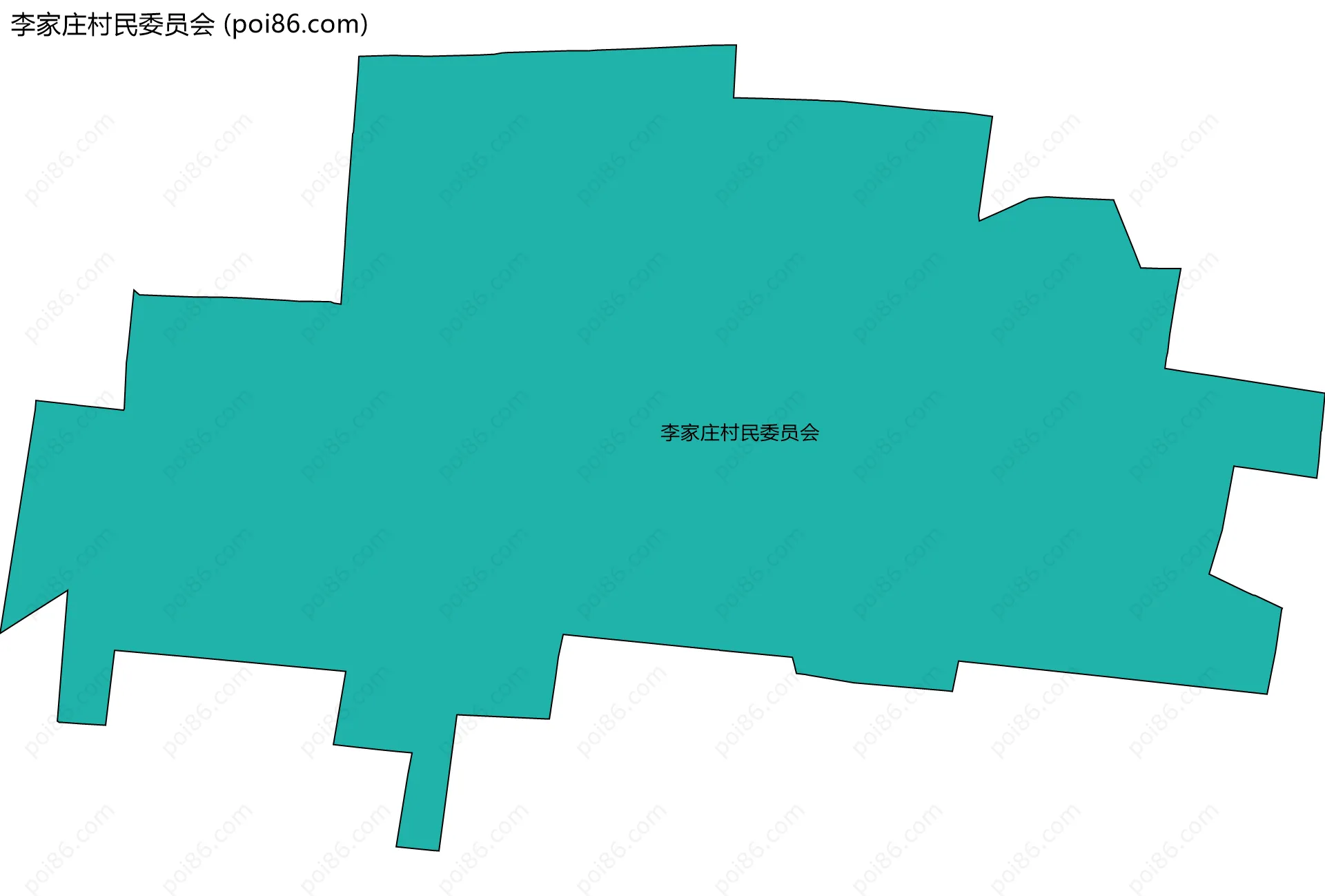 李家庄村民委员会边界地图