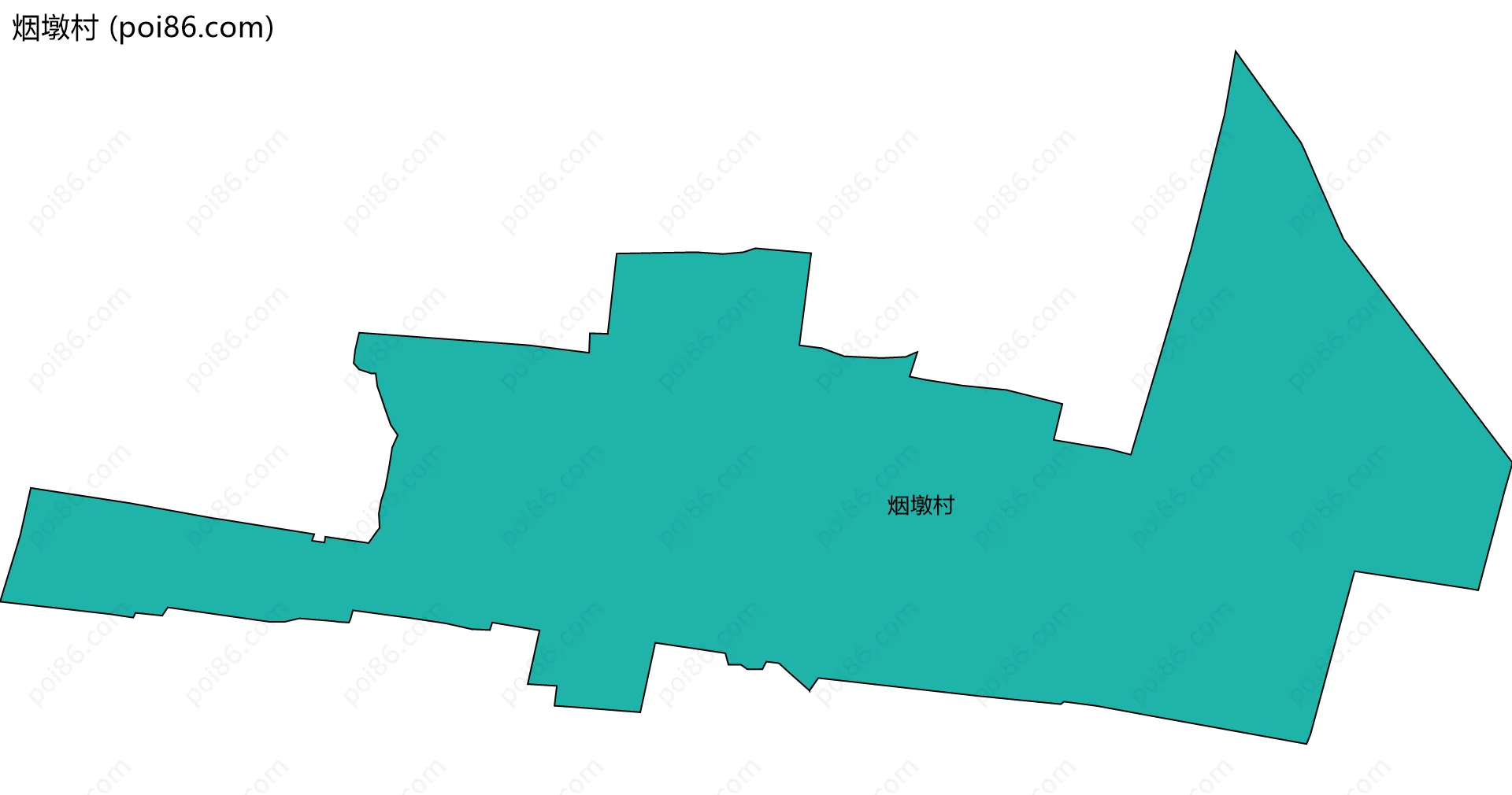 烟墩村边界地图