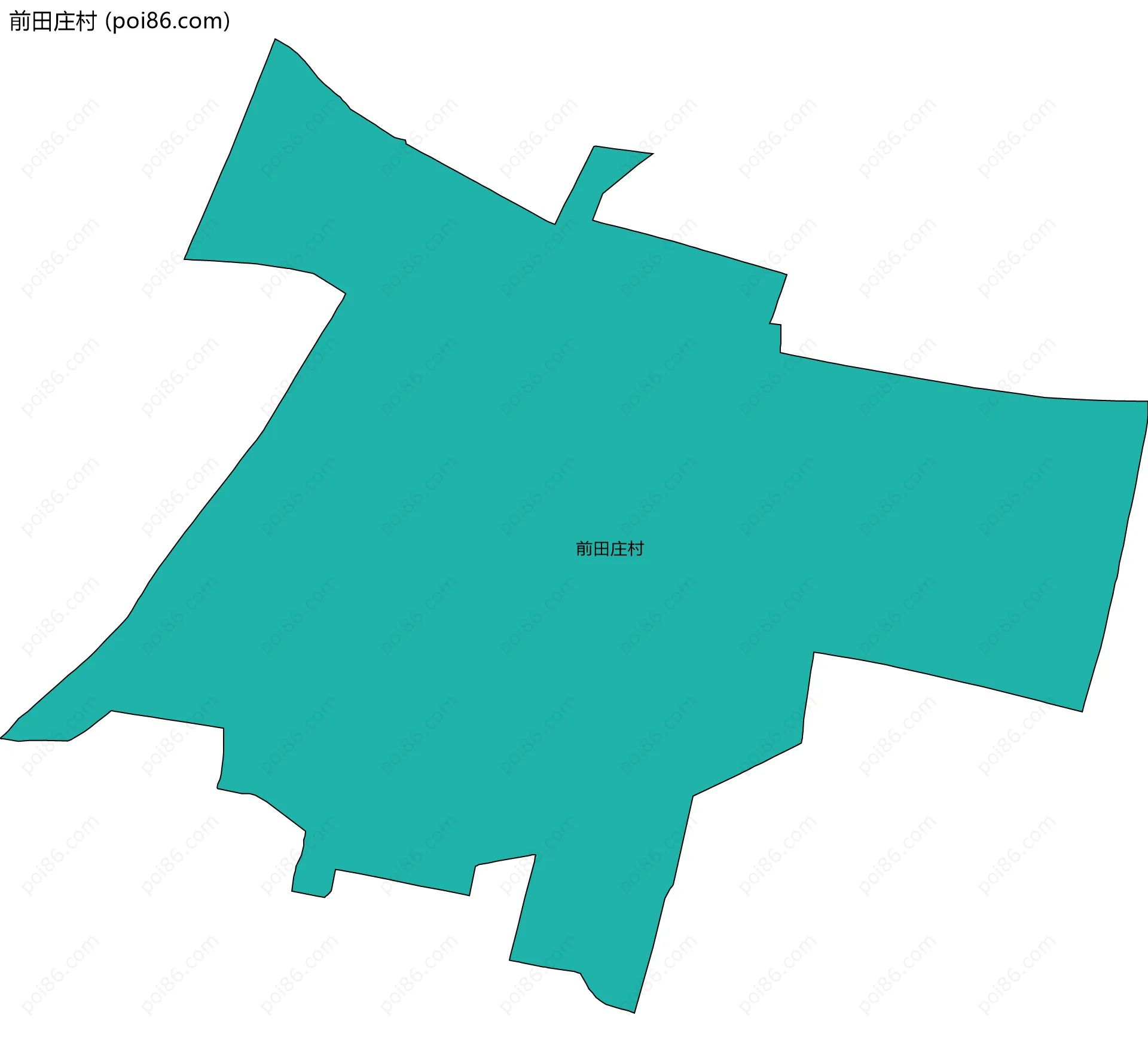 前田庄村边界地图