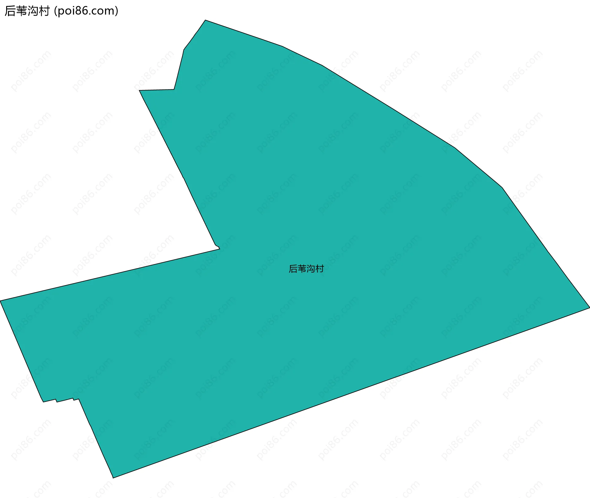 后苇沟村边界地图