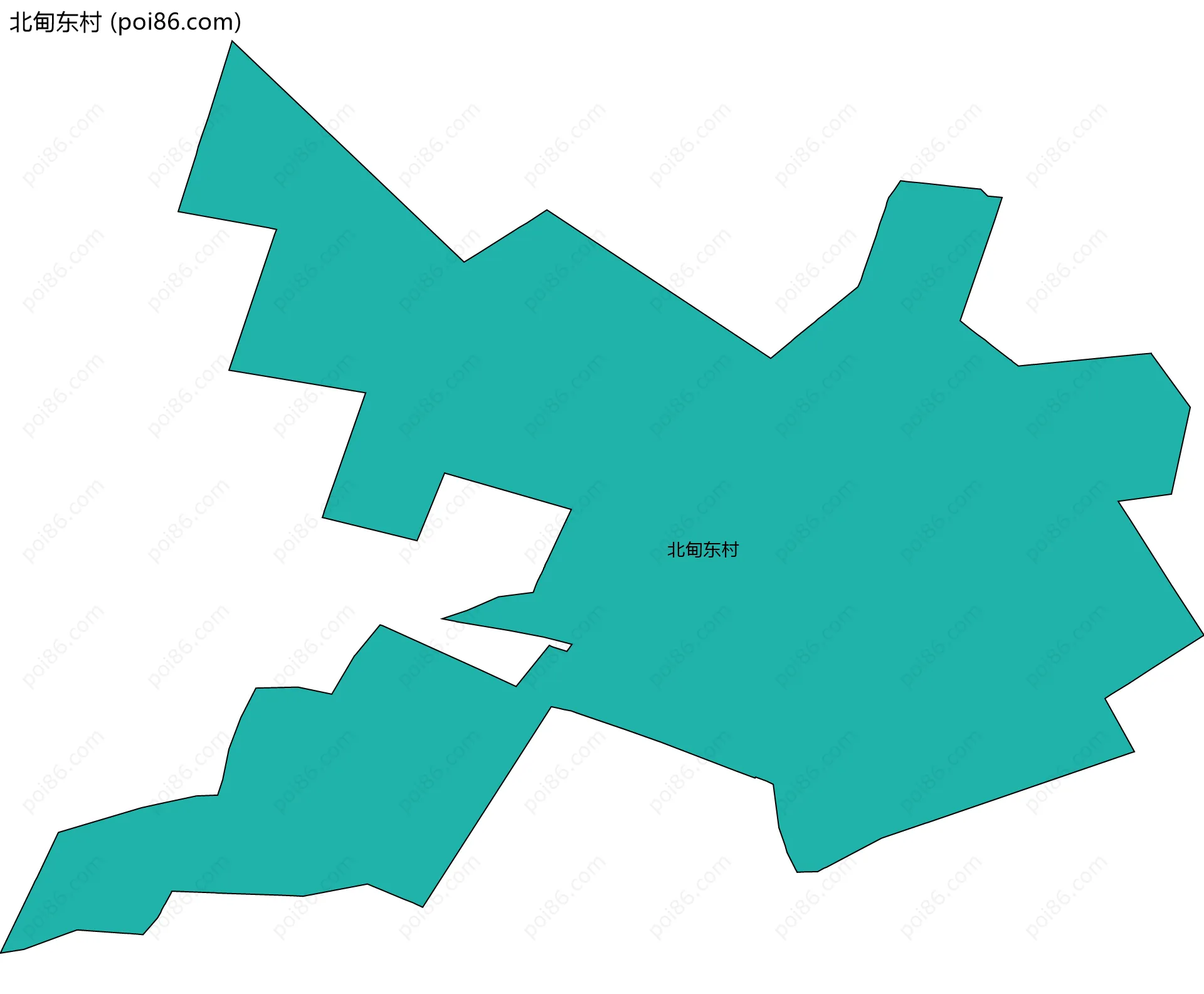 北甸东村边界地图