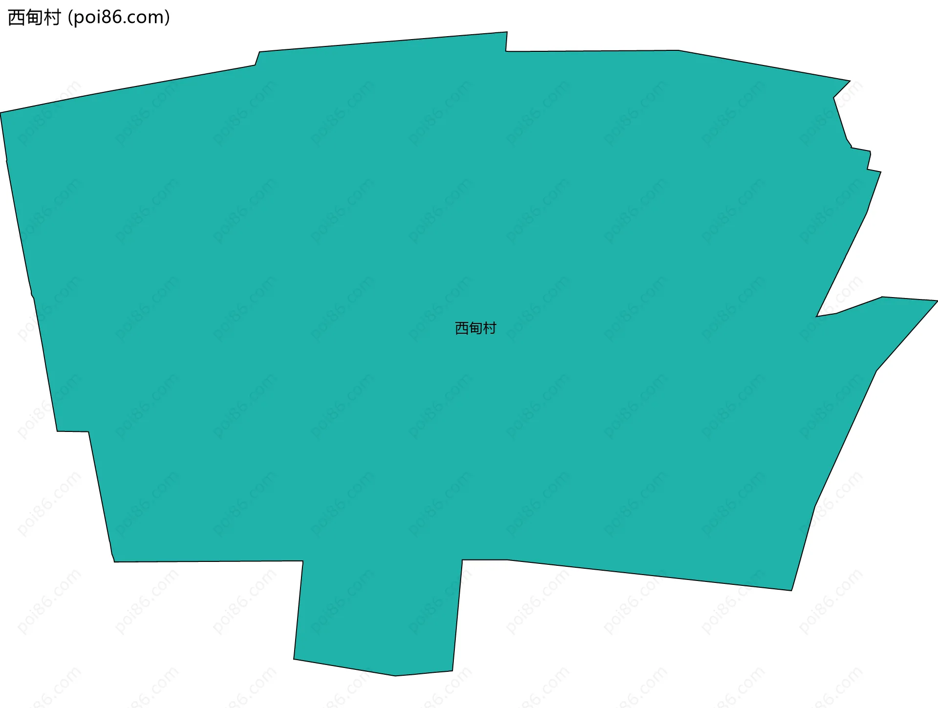 西甸村边界地图