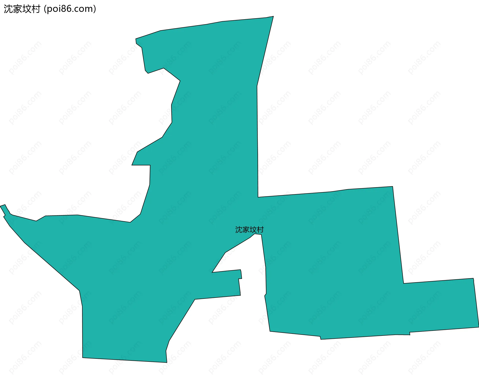 沈家坟村边界地图