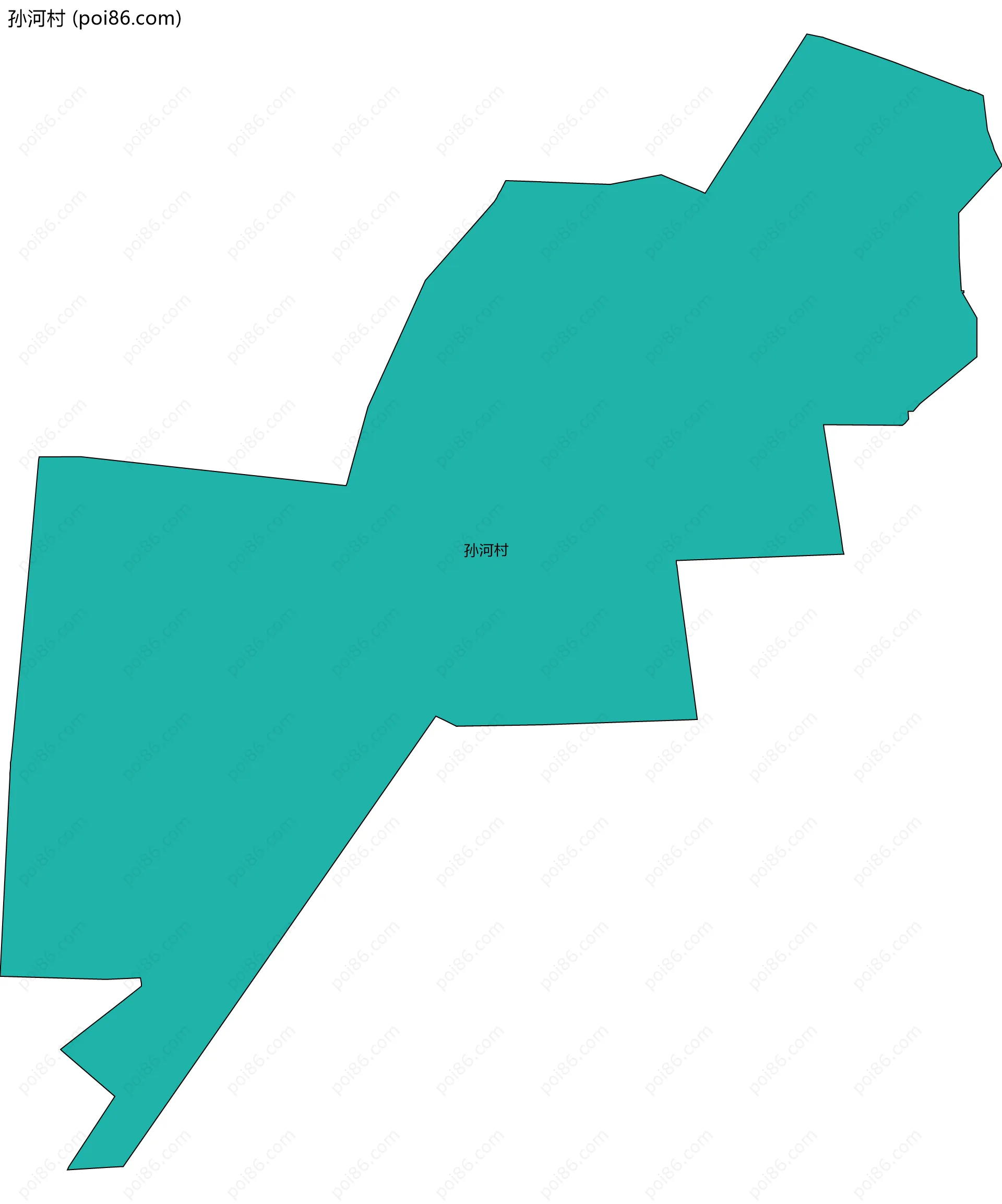 孙河村边界地图