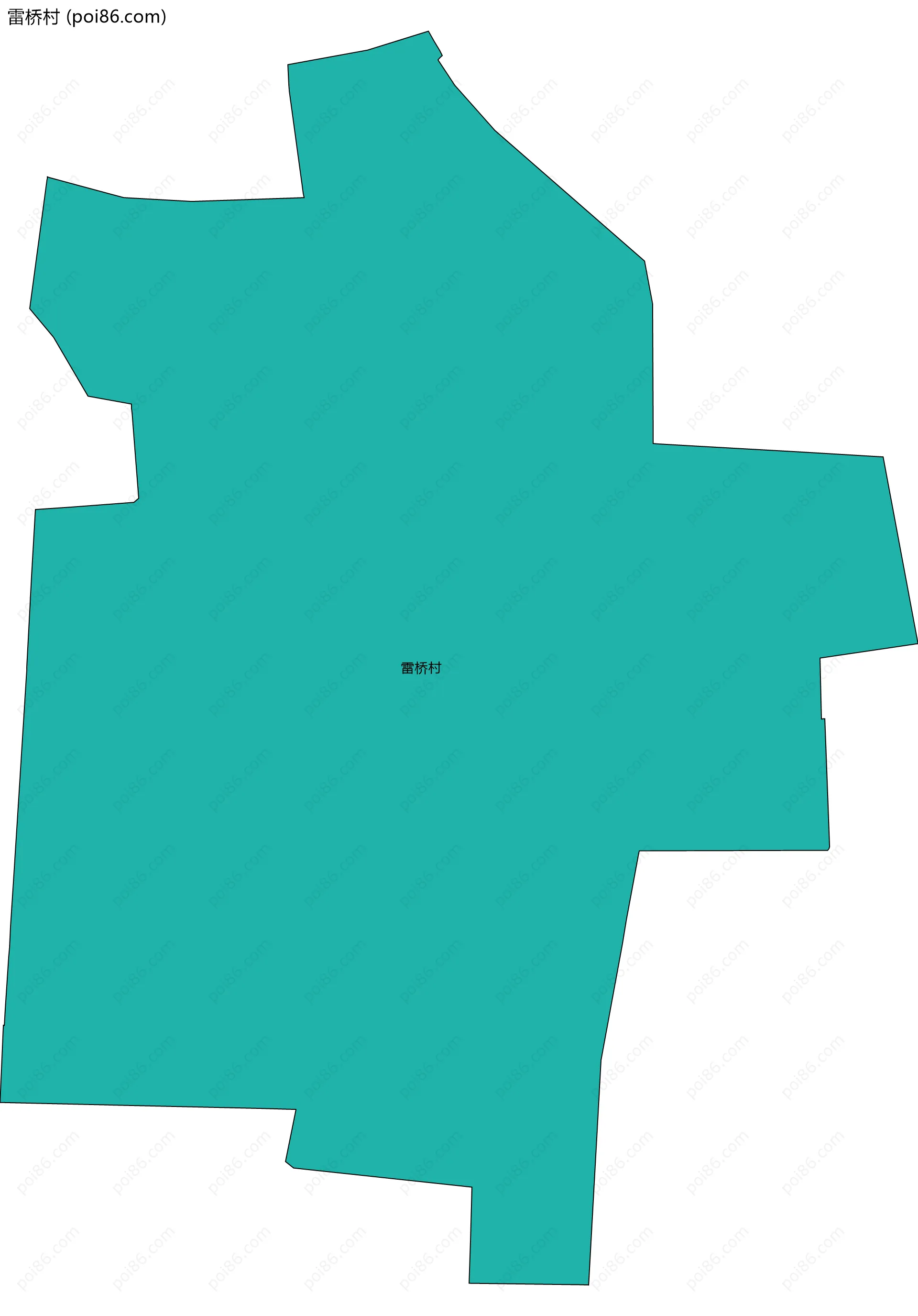 雷桥村边界地图