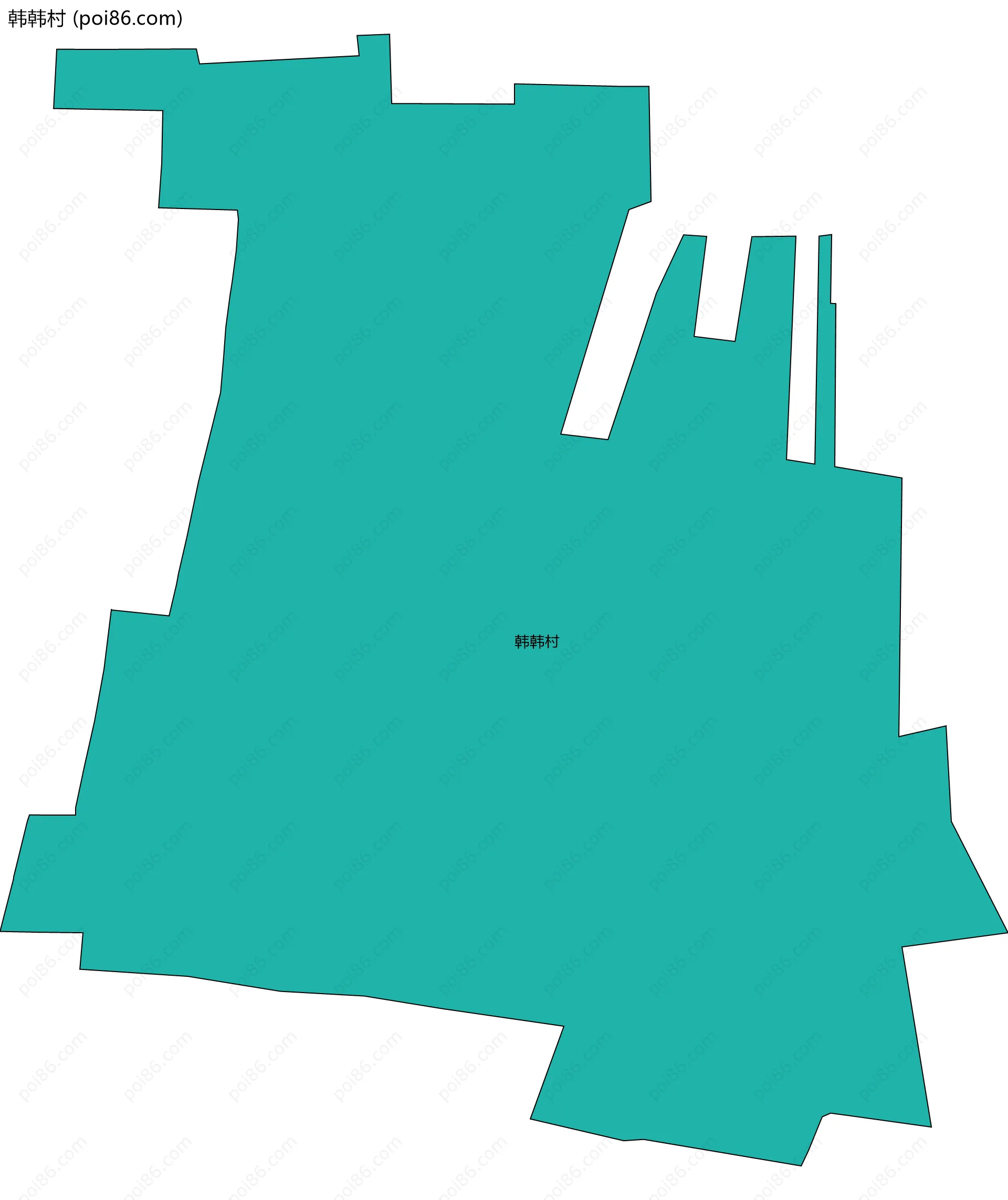 韩韩村边界地图