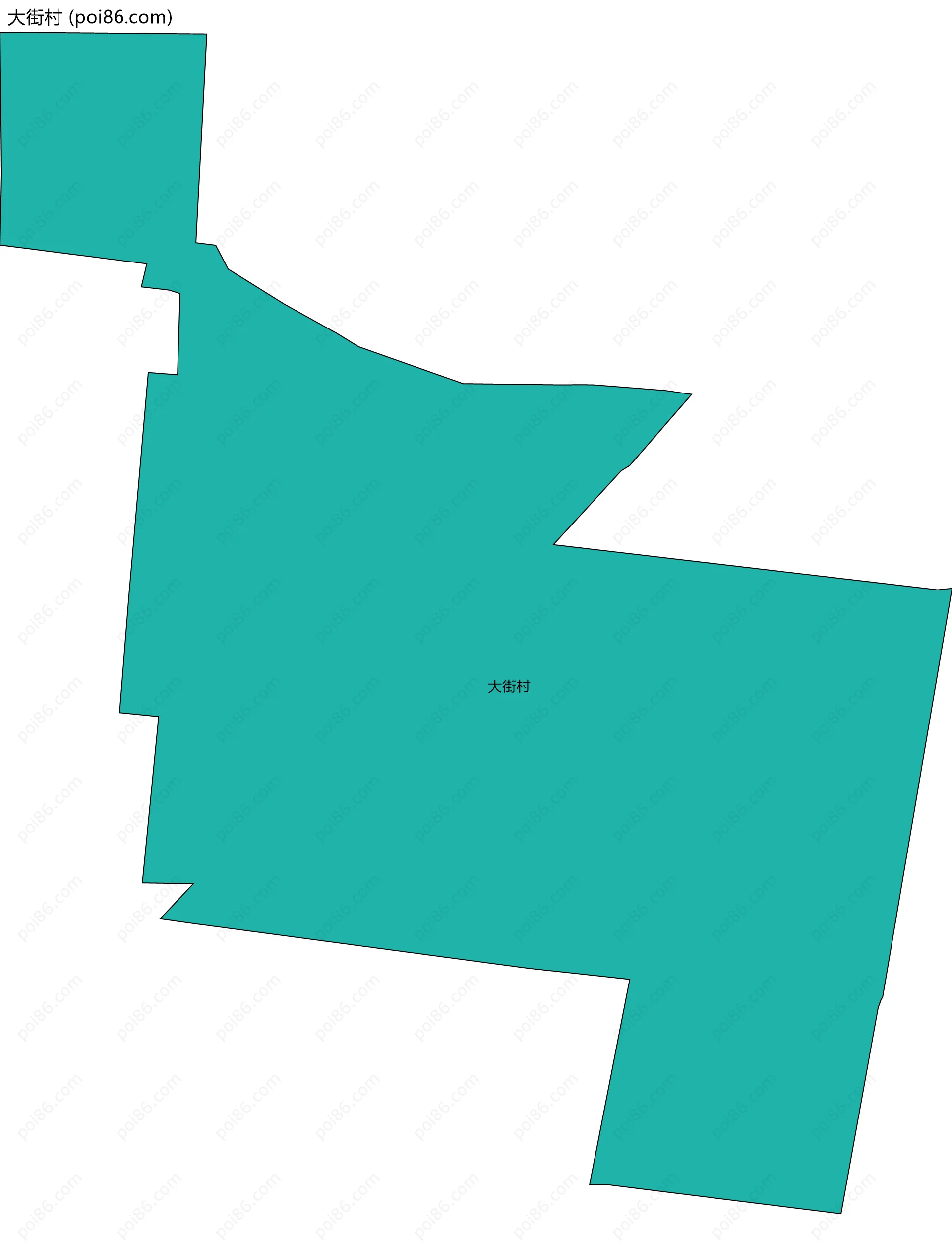 大街村边界地图