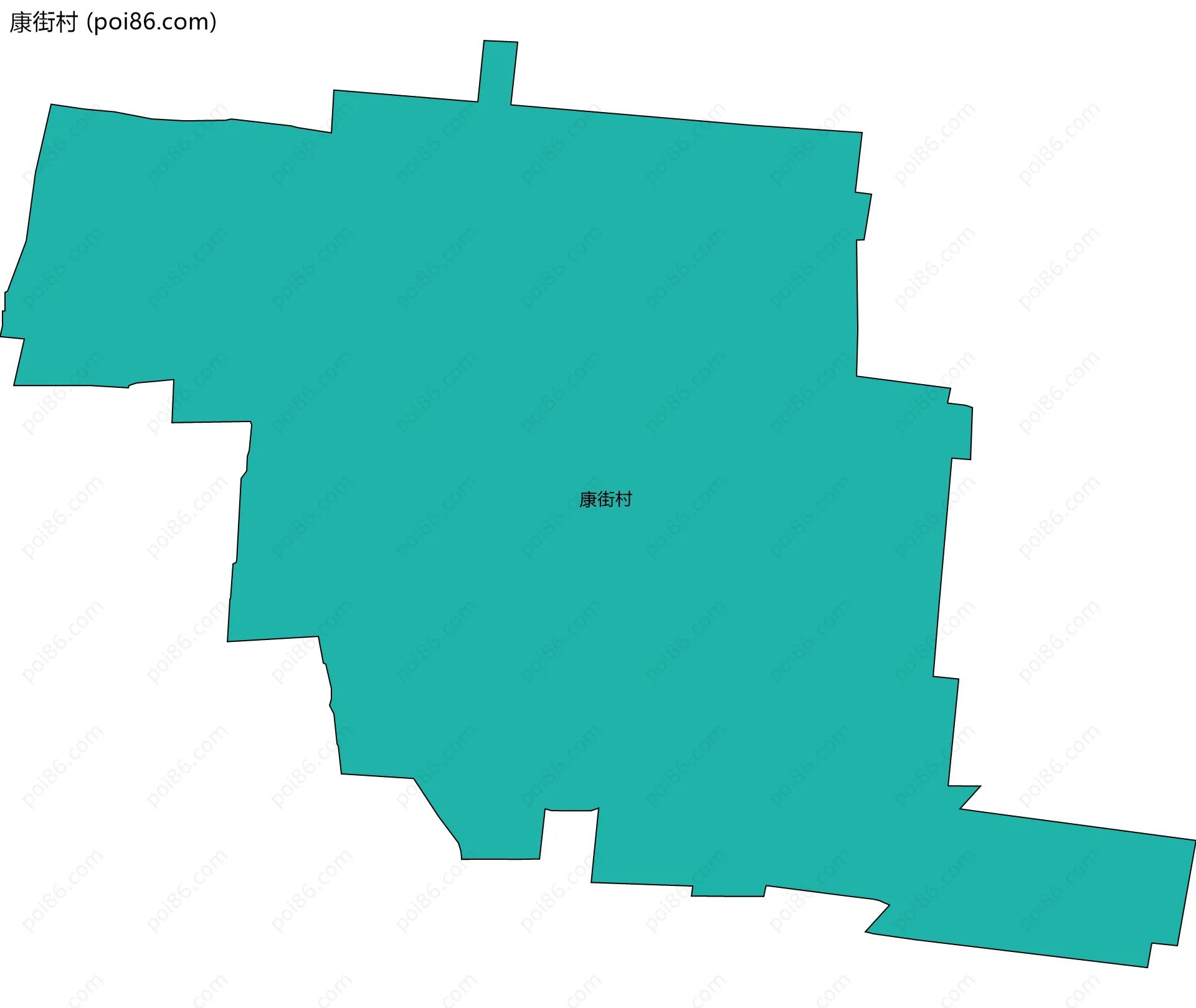 康街村边界地图