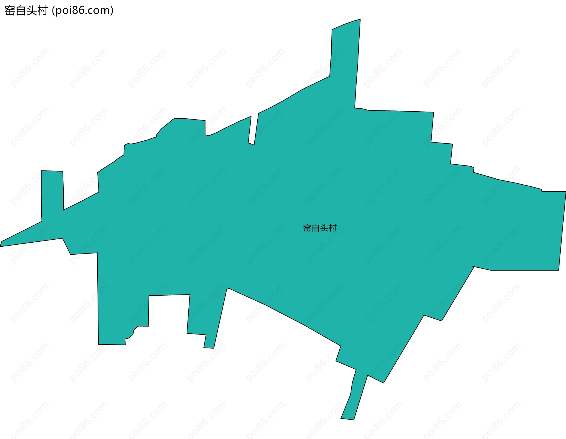 窑自头村边界地图