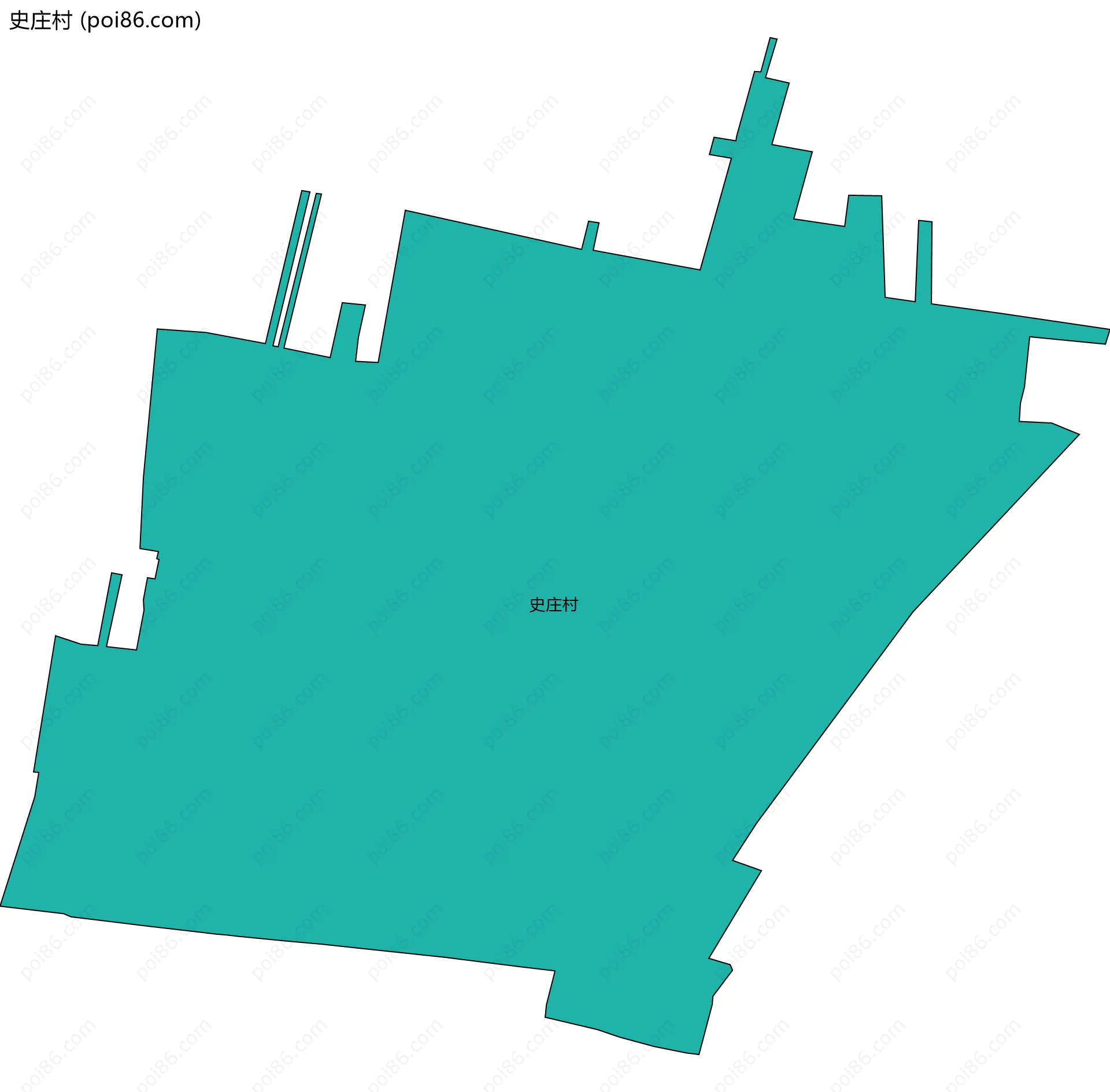 史庄村边界地图