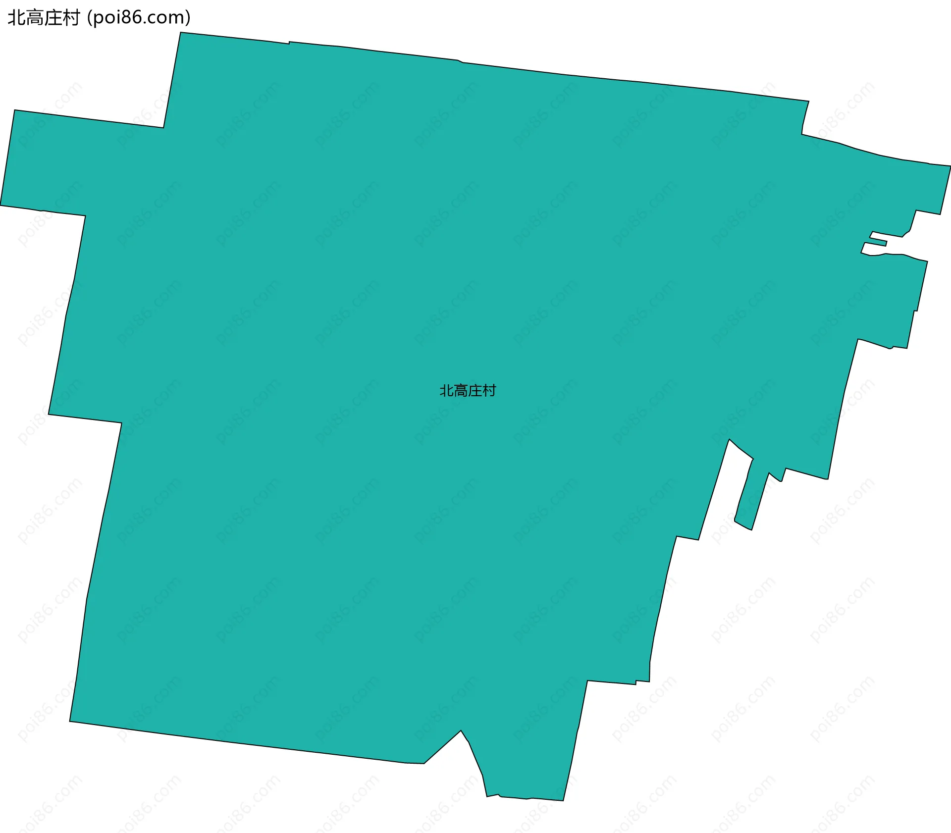 北高庄村边界地图