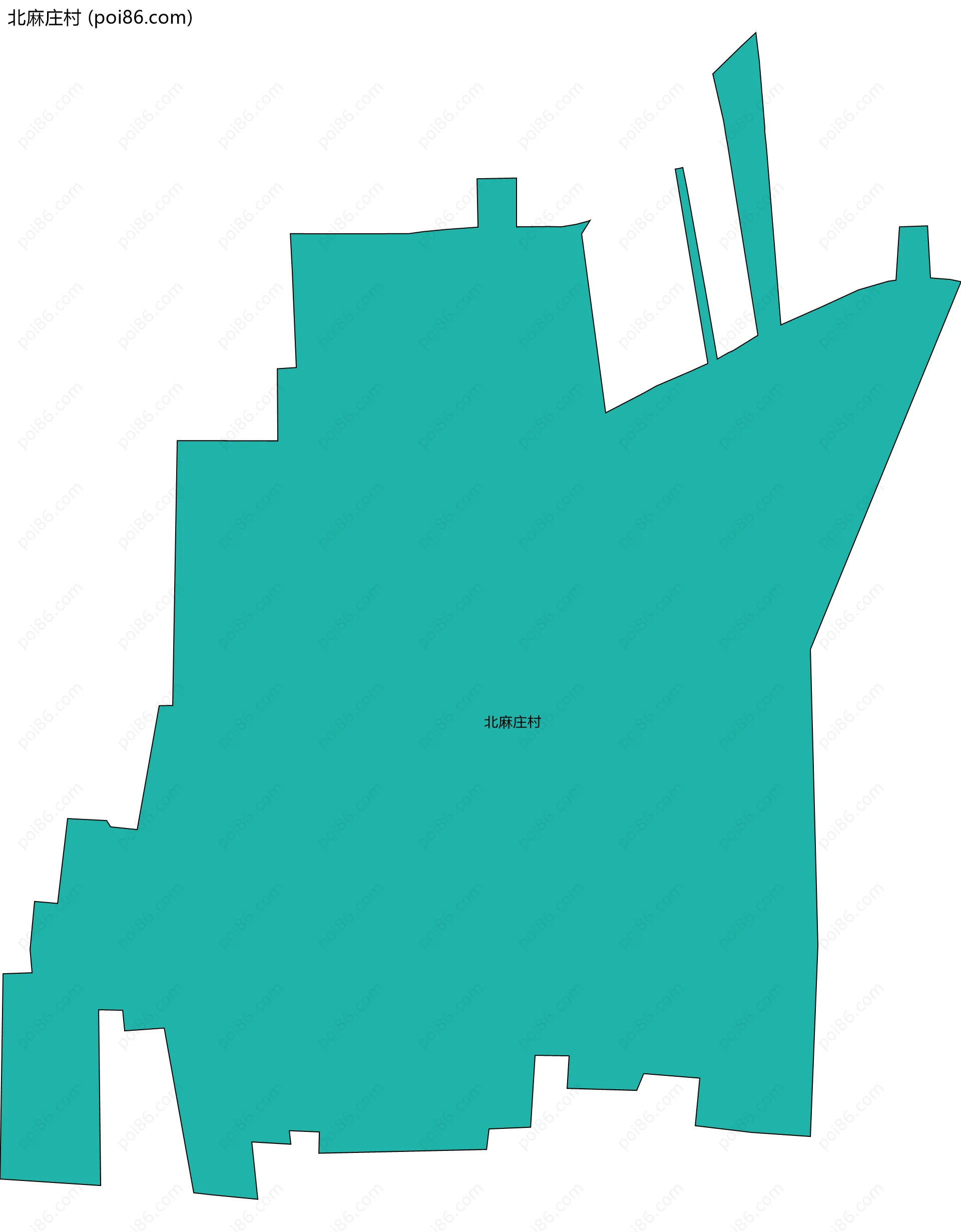 北麻庄村边界地图