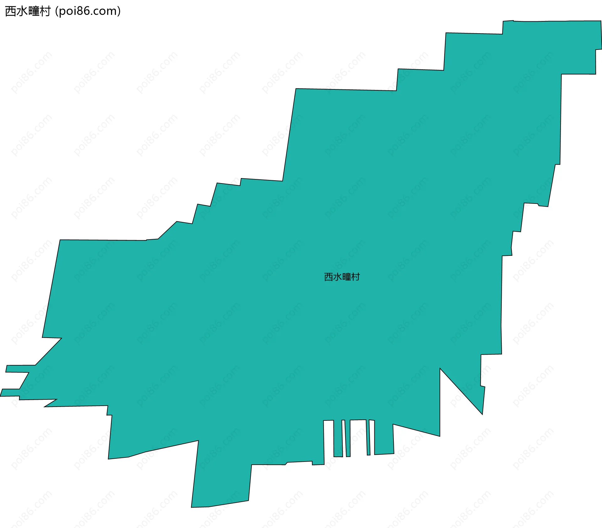 西水疃村边界地图