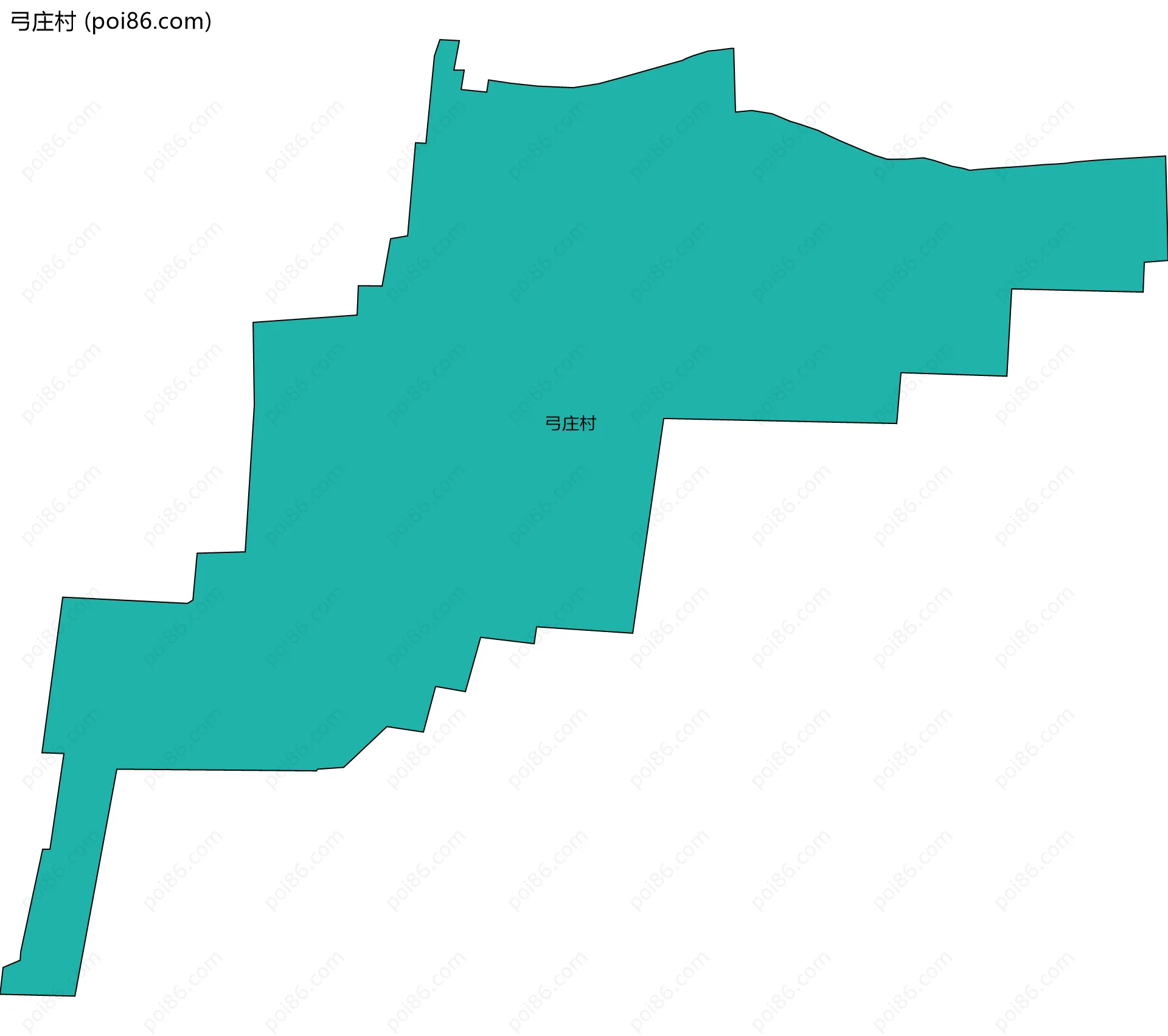 弓庄村边界地图