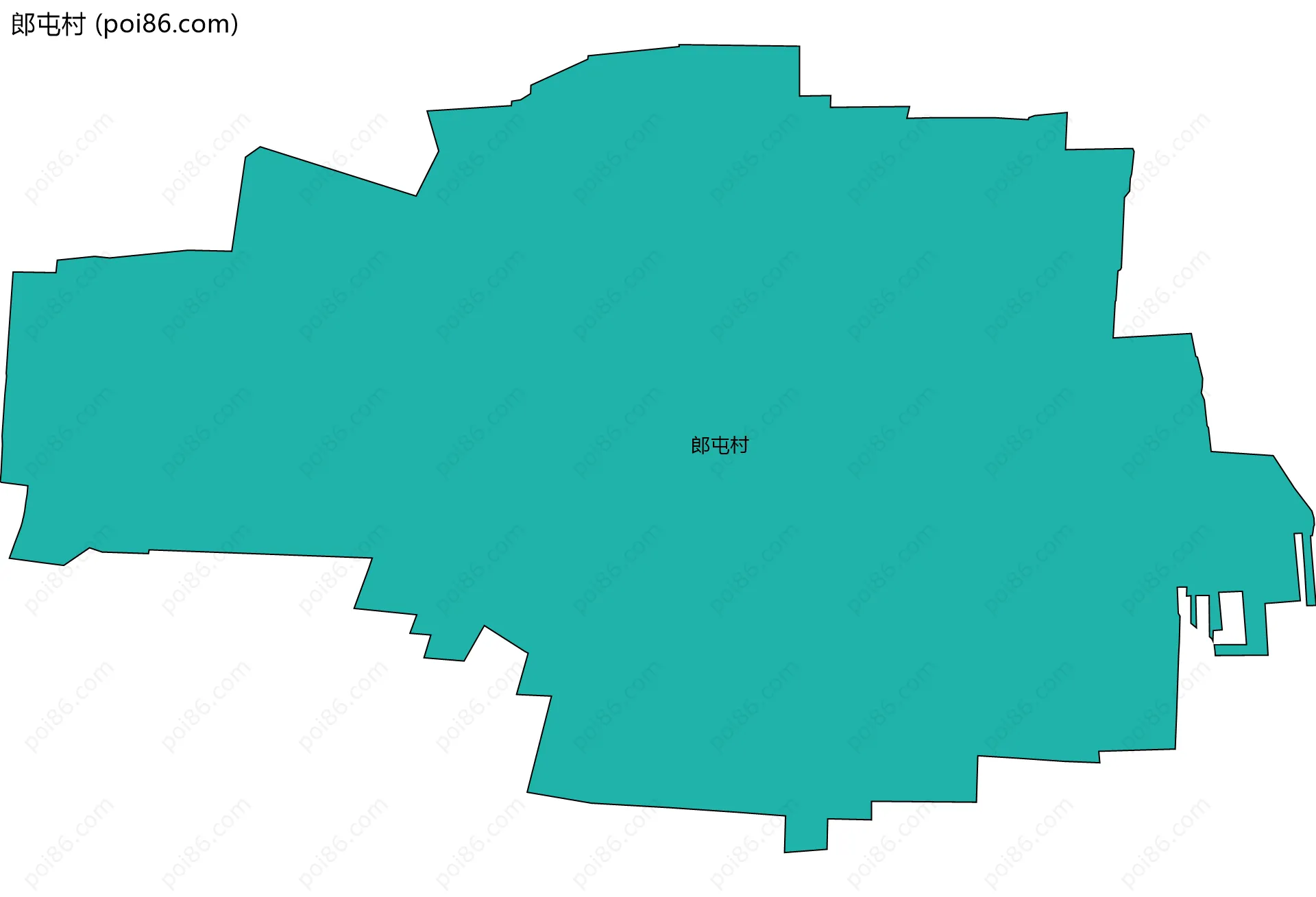 郎屯村边界地图