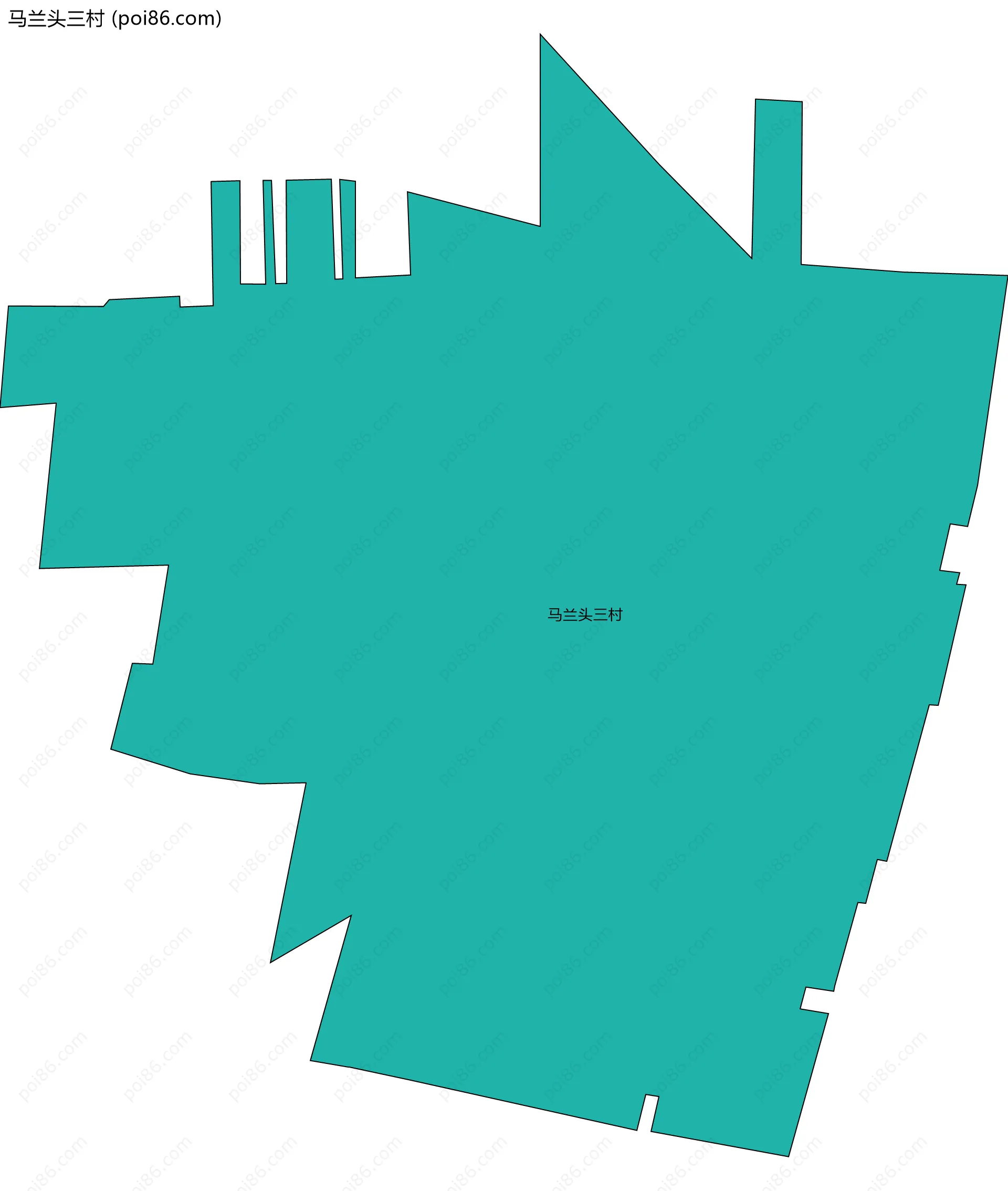马兰头三村边界地图
