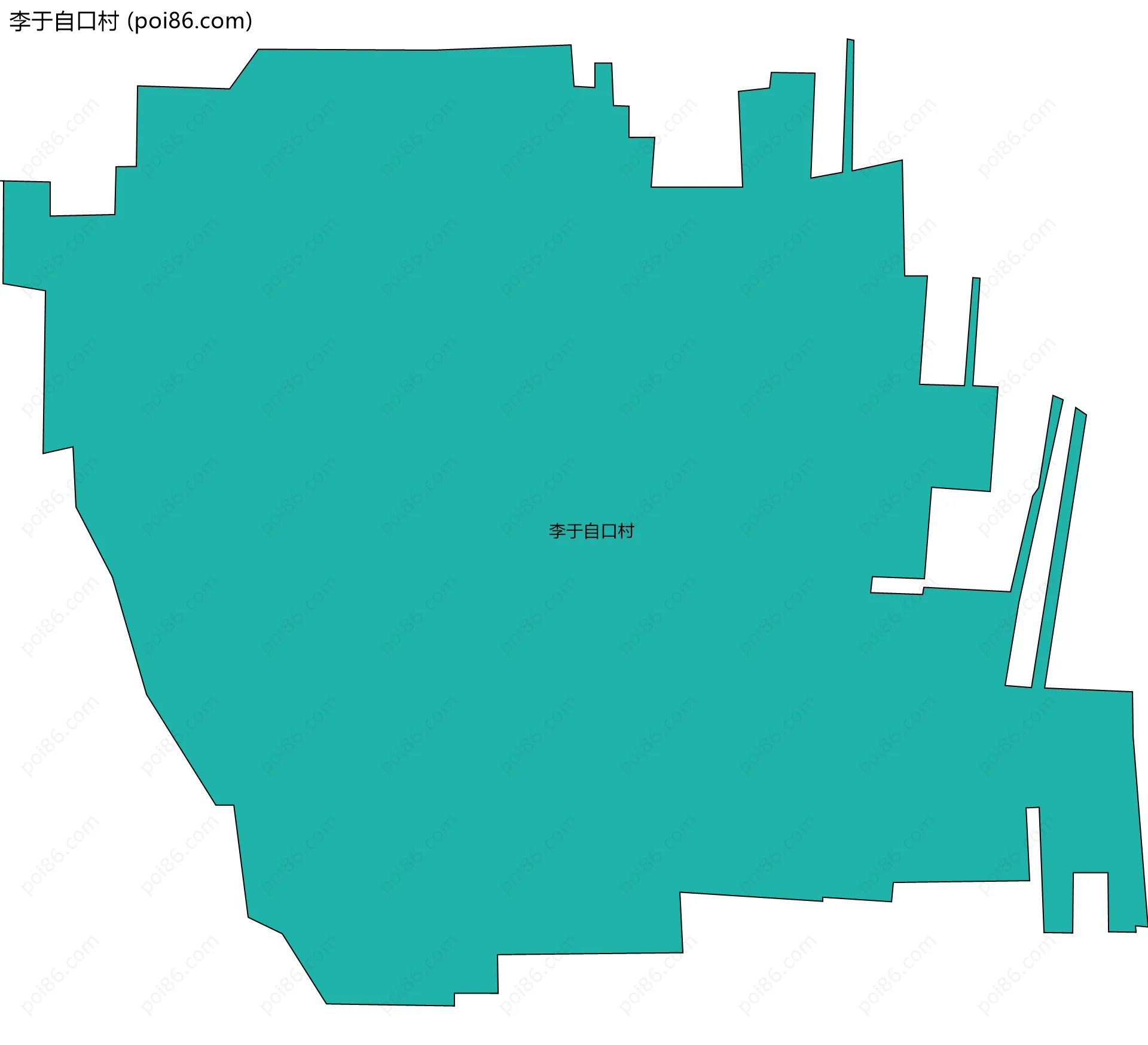 李于自口村边界地图