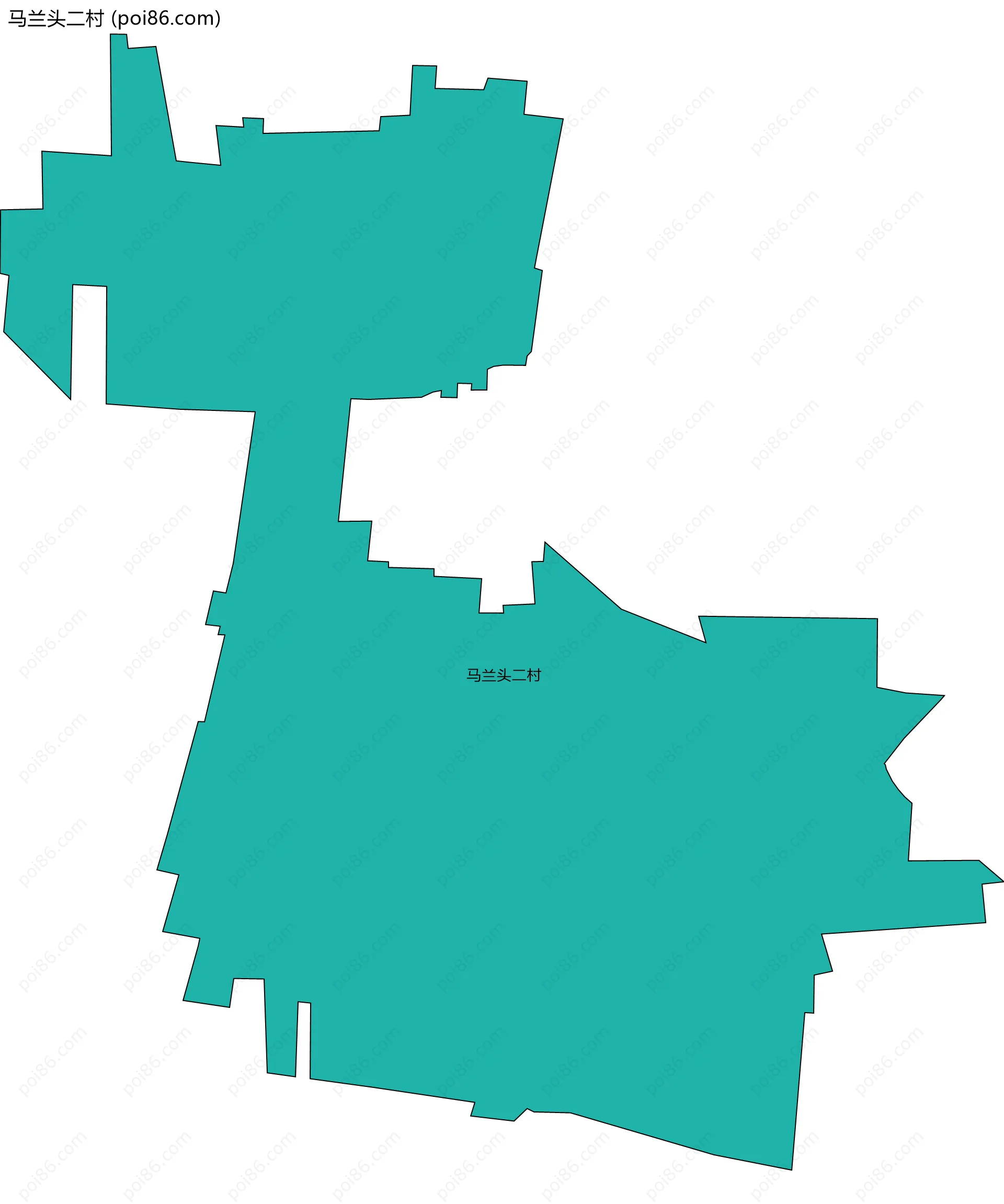 马兰头二村边界地图