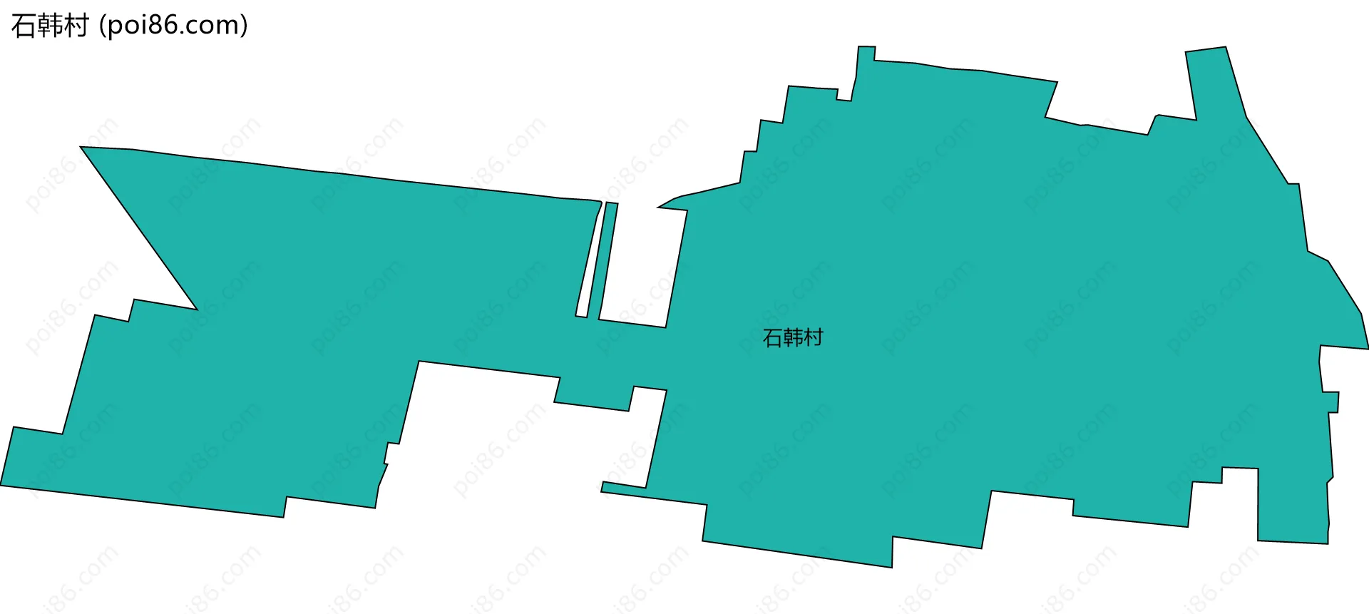 石韩村边界地图