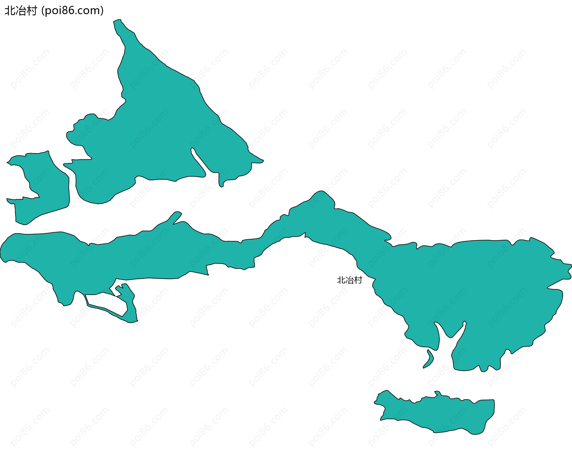 北冶村边界地图