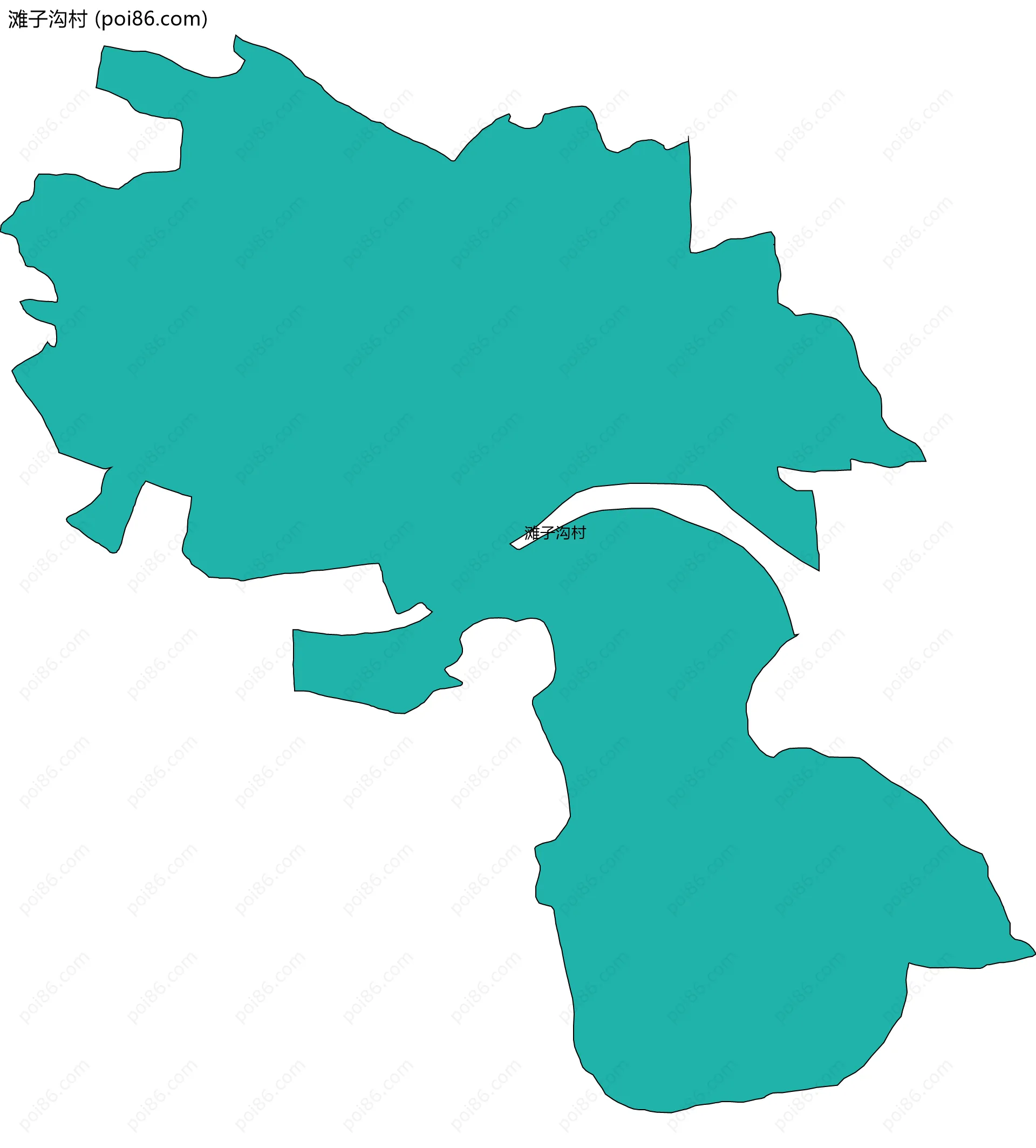 滩子沟村边界地图