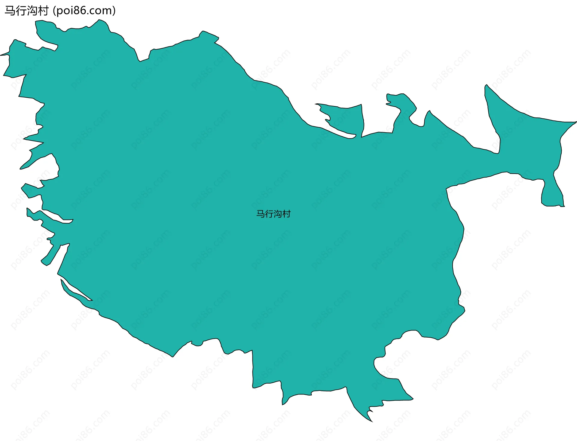 马行沟村边界地图